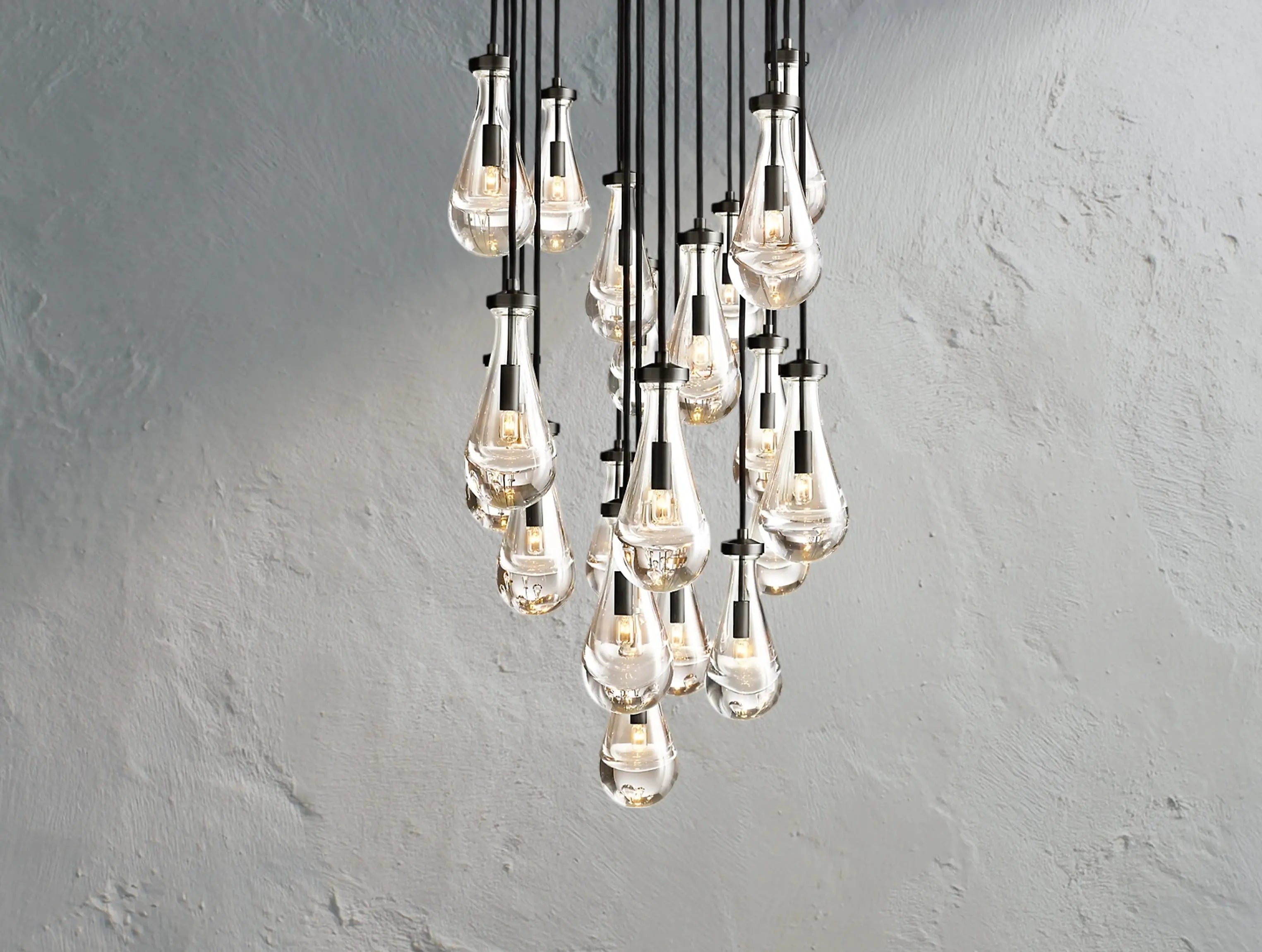 Rainfall Rectangular Chandelier ZELNO LIGHTING