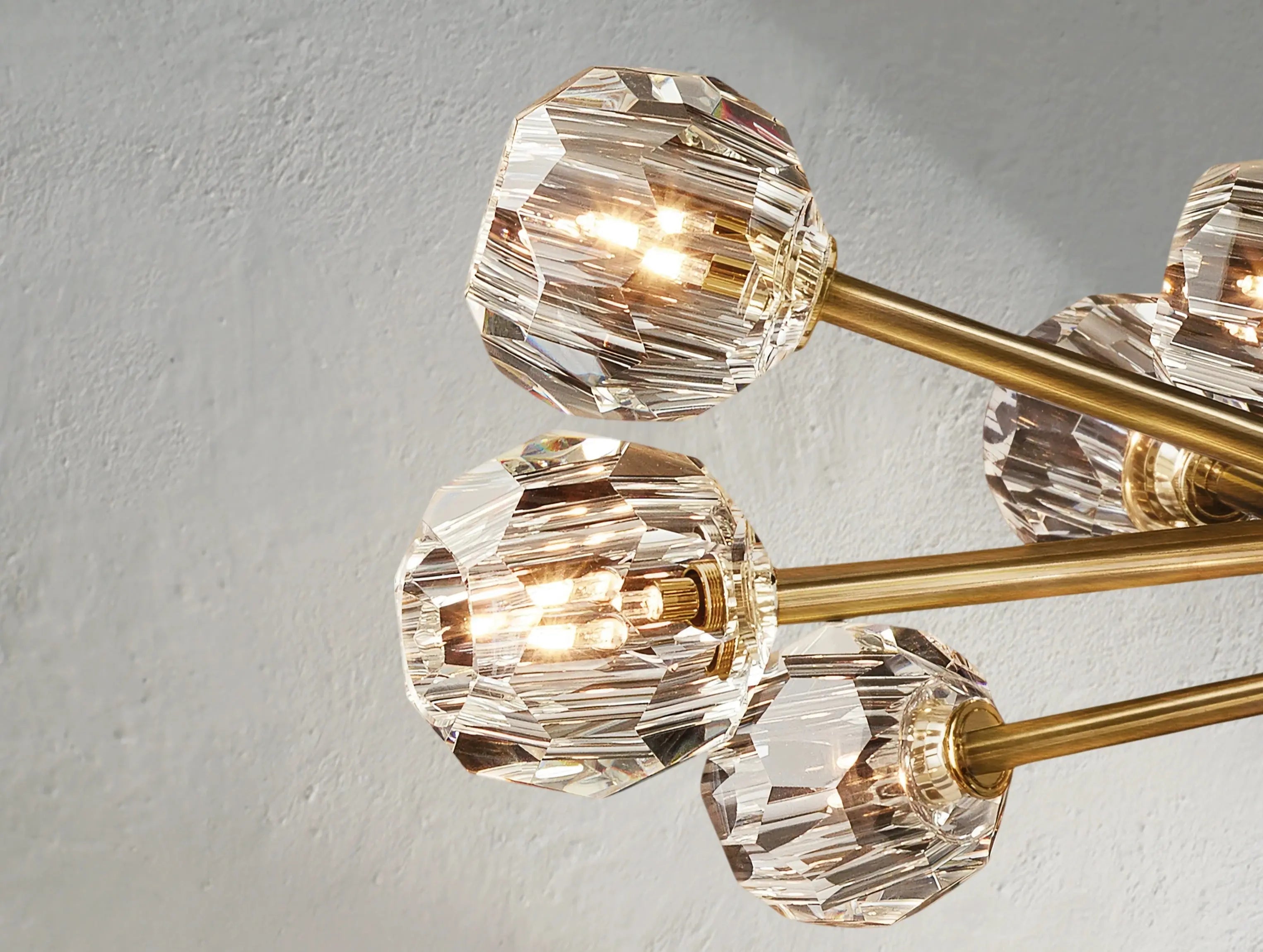 Orbital Cristal Glass Round Chandelier ZELNO LIGHTING