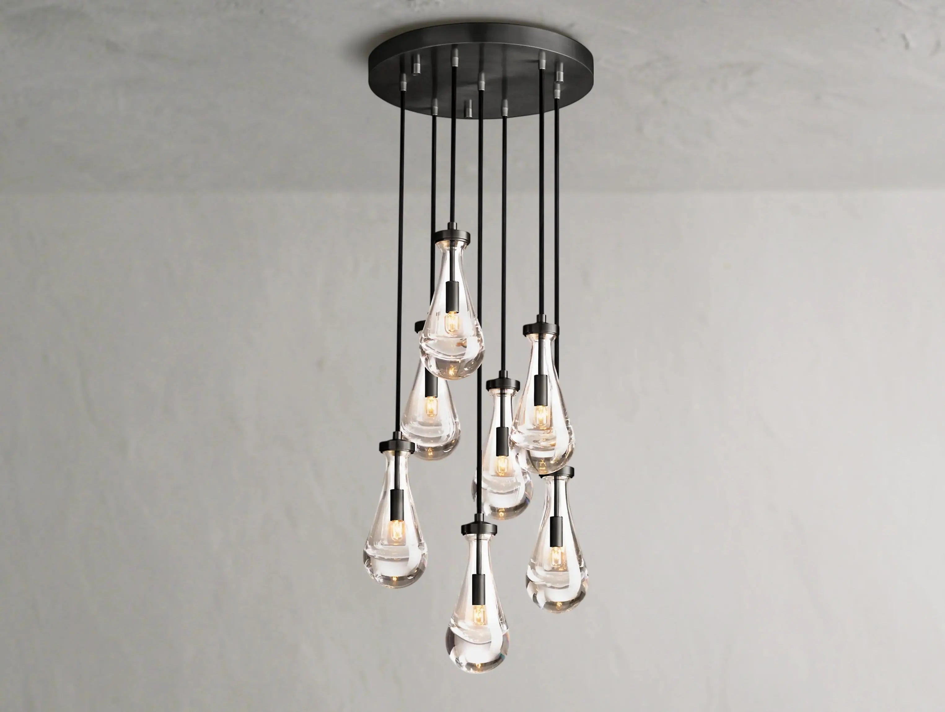 Rainfall Round Chandelier ZELNO LIGHTING