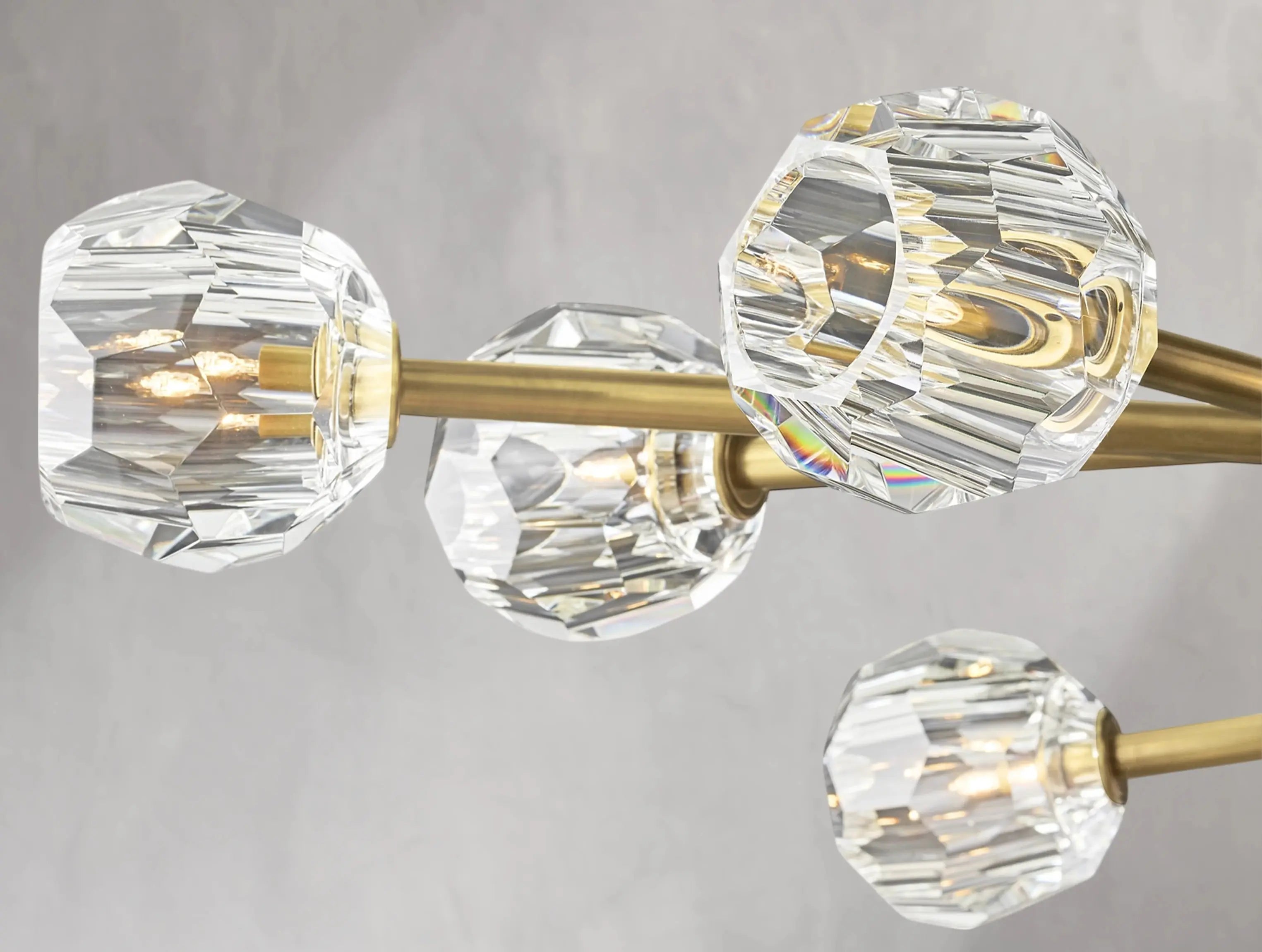 Orbital Cristal Glass Oval Chandelier ZELNO LIGHTING