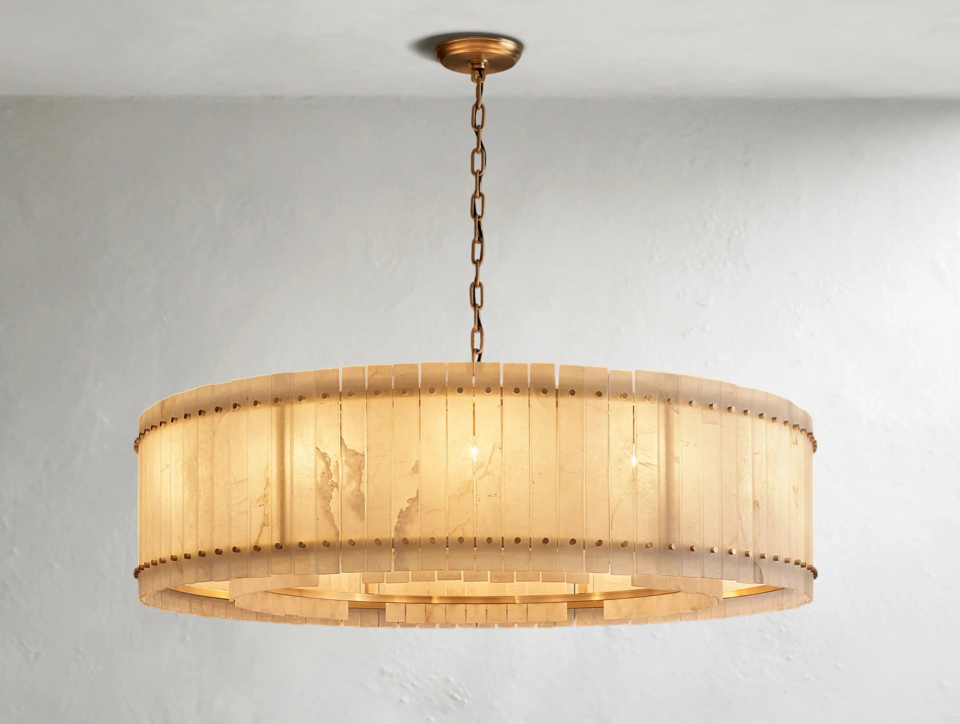Royce Alabaster Round Chandelier ZELNO LIGHTING