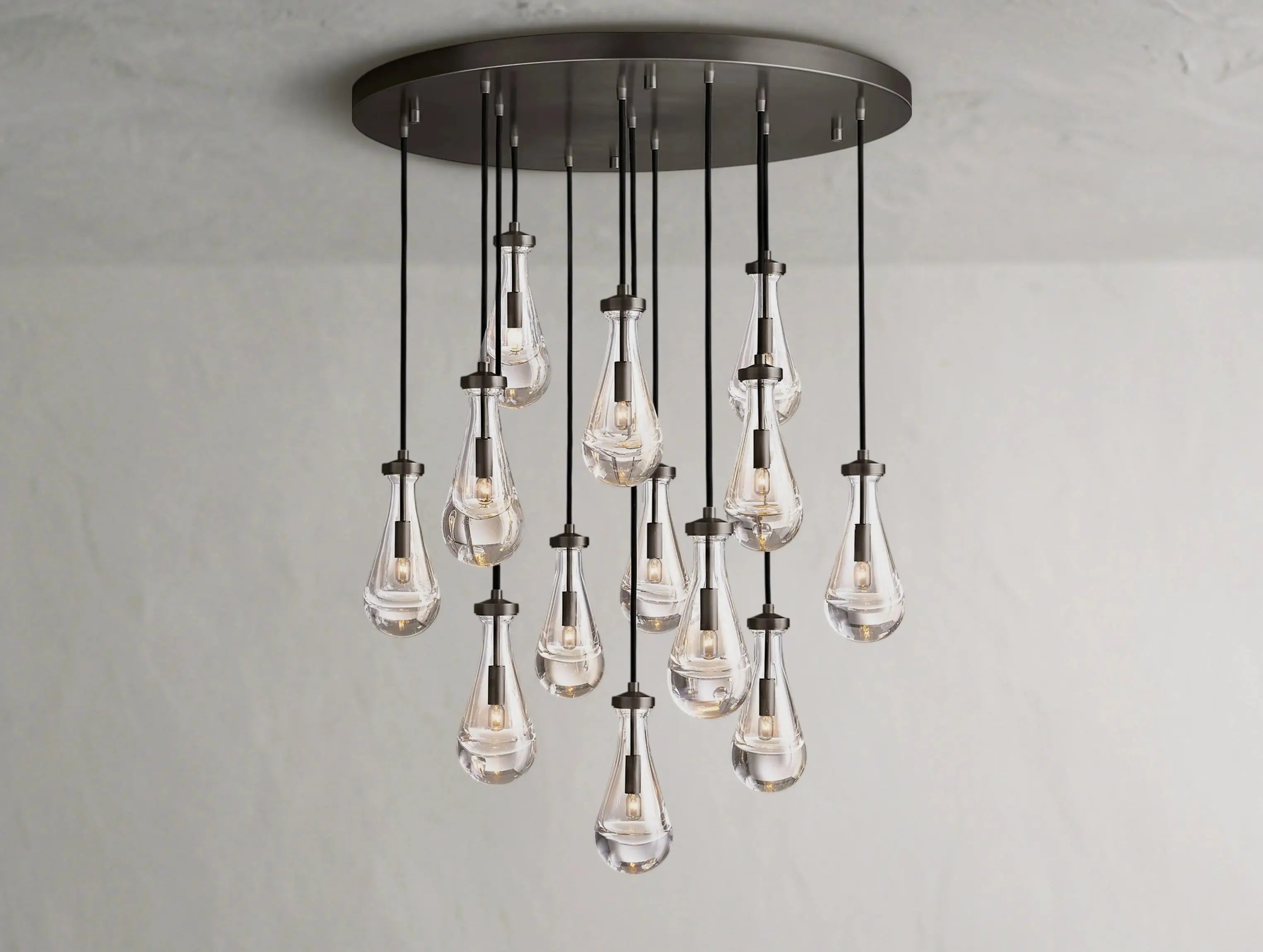 Rainfall Round Chandelier ZELNO LIGHTING