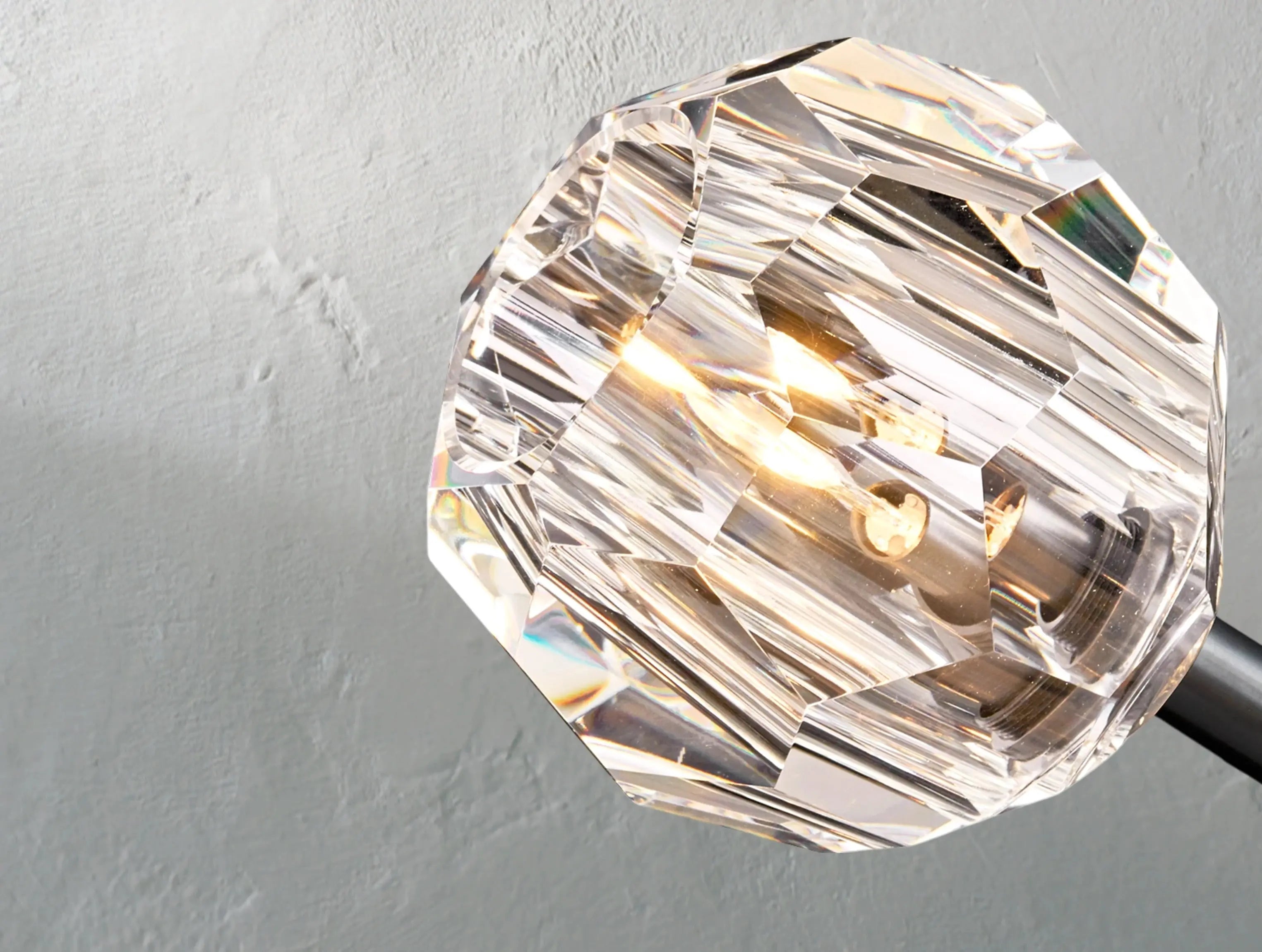 Orbital Cristal Glass Round Chandelier ZELNO LIGHTING