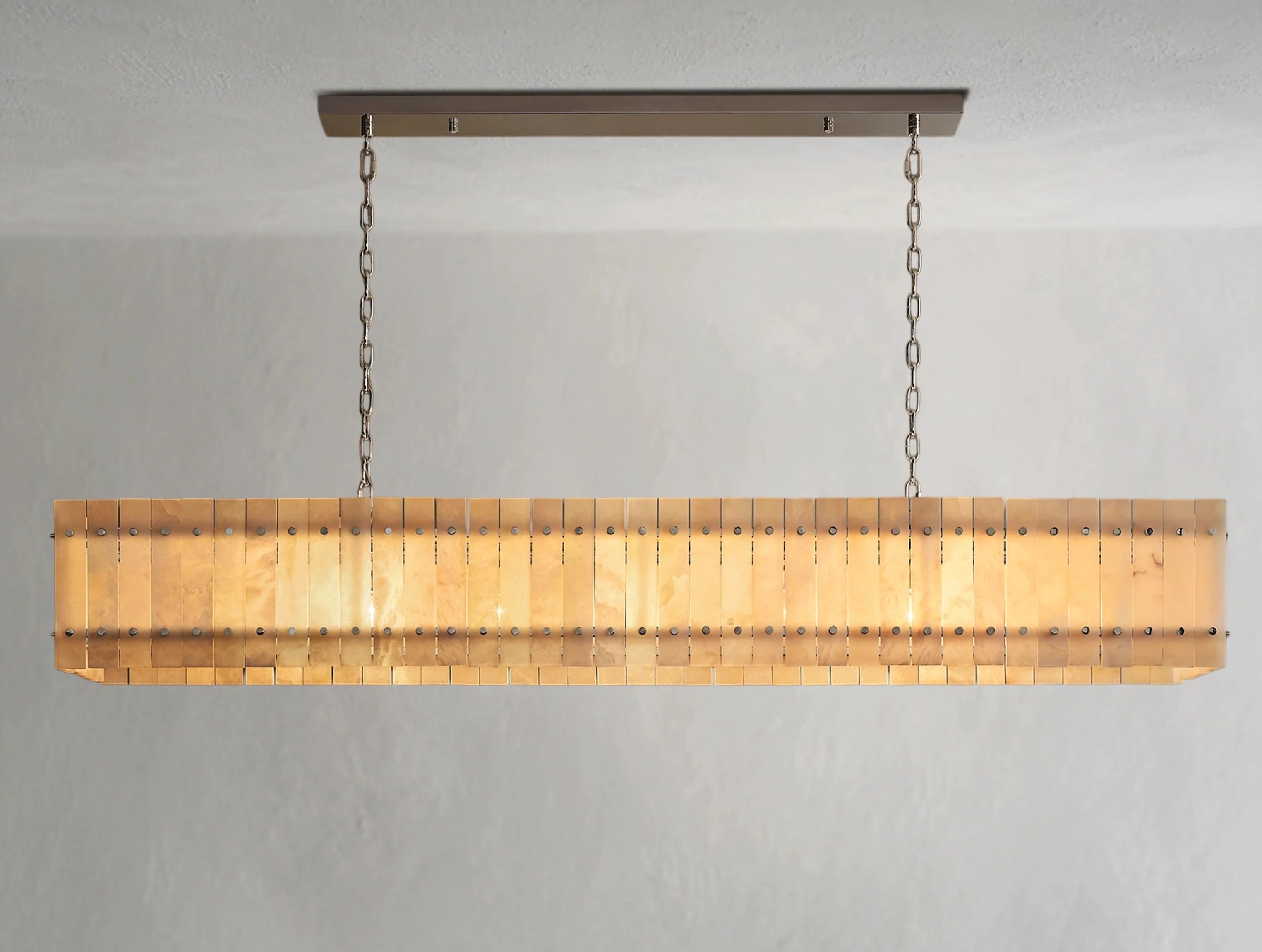 Royce Alabaster Linear Chandelier ZELNO LIGHTING