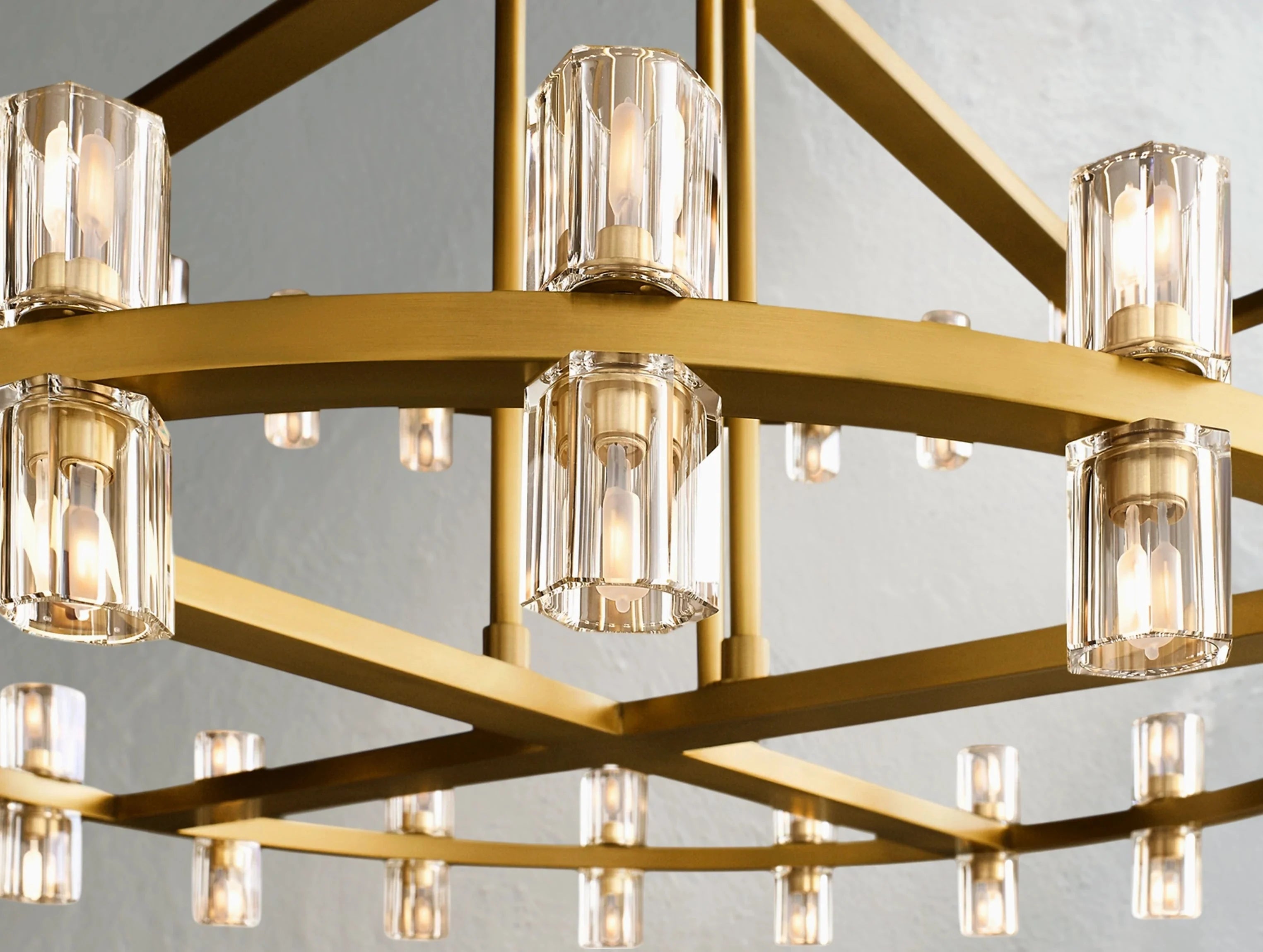 Gearra LED Round Two-Tier Chandelier ZELNO LIGHTING