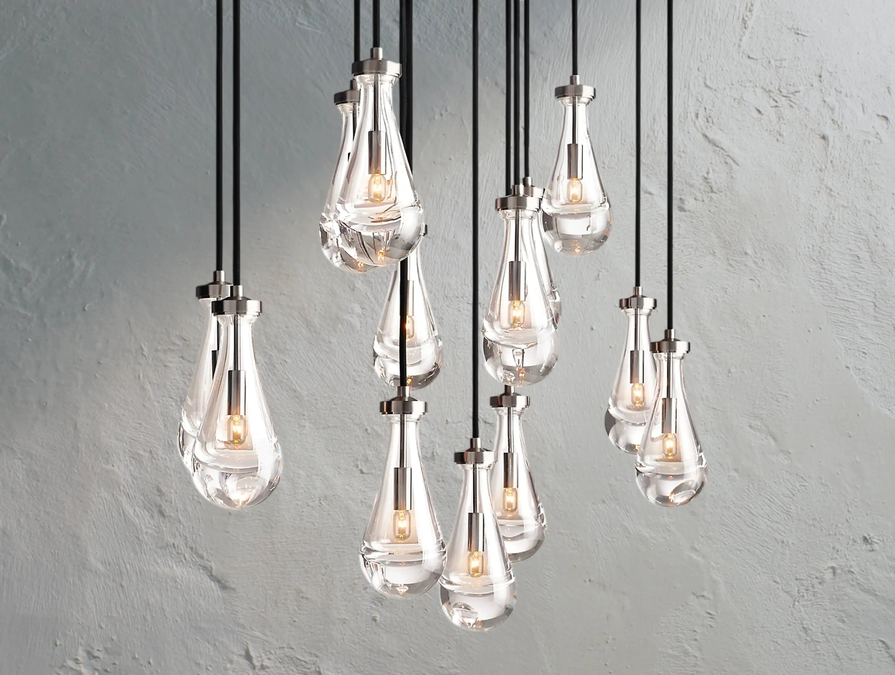Rainfall Rectangular Chandelier ZELNO LIGHTING