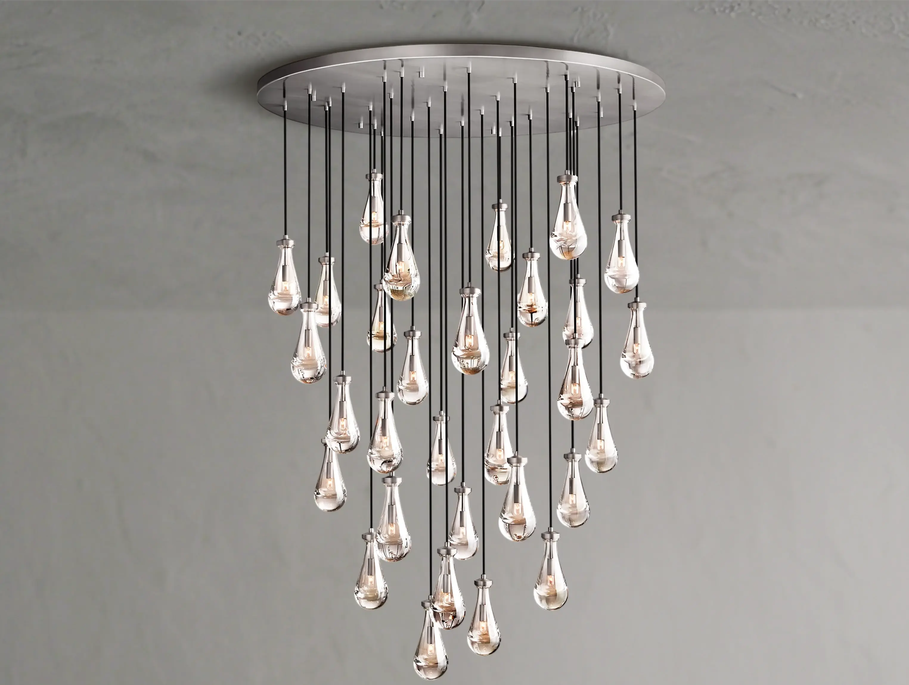 Rainfall Round Chandelier ZELNO LIGHTING