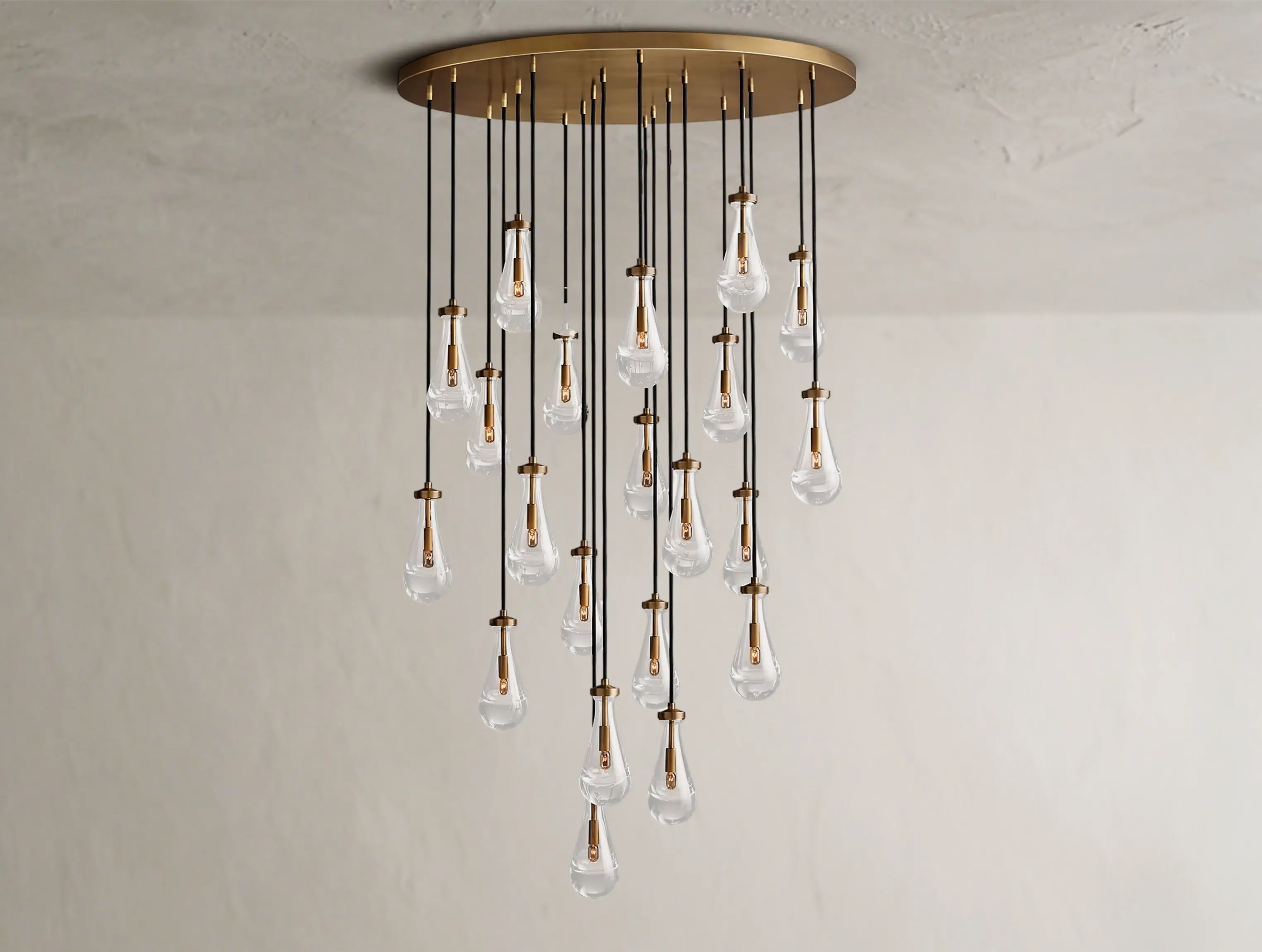 Rainfall Round Chandelier ZELNO LIGHTING