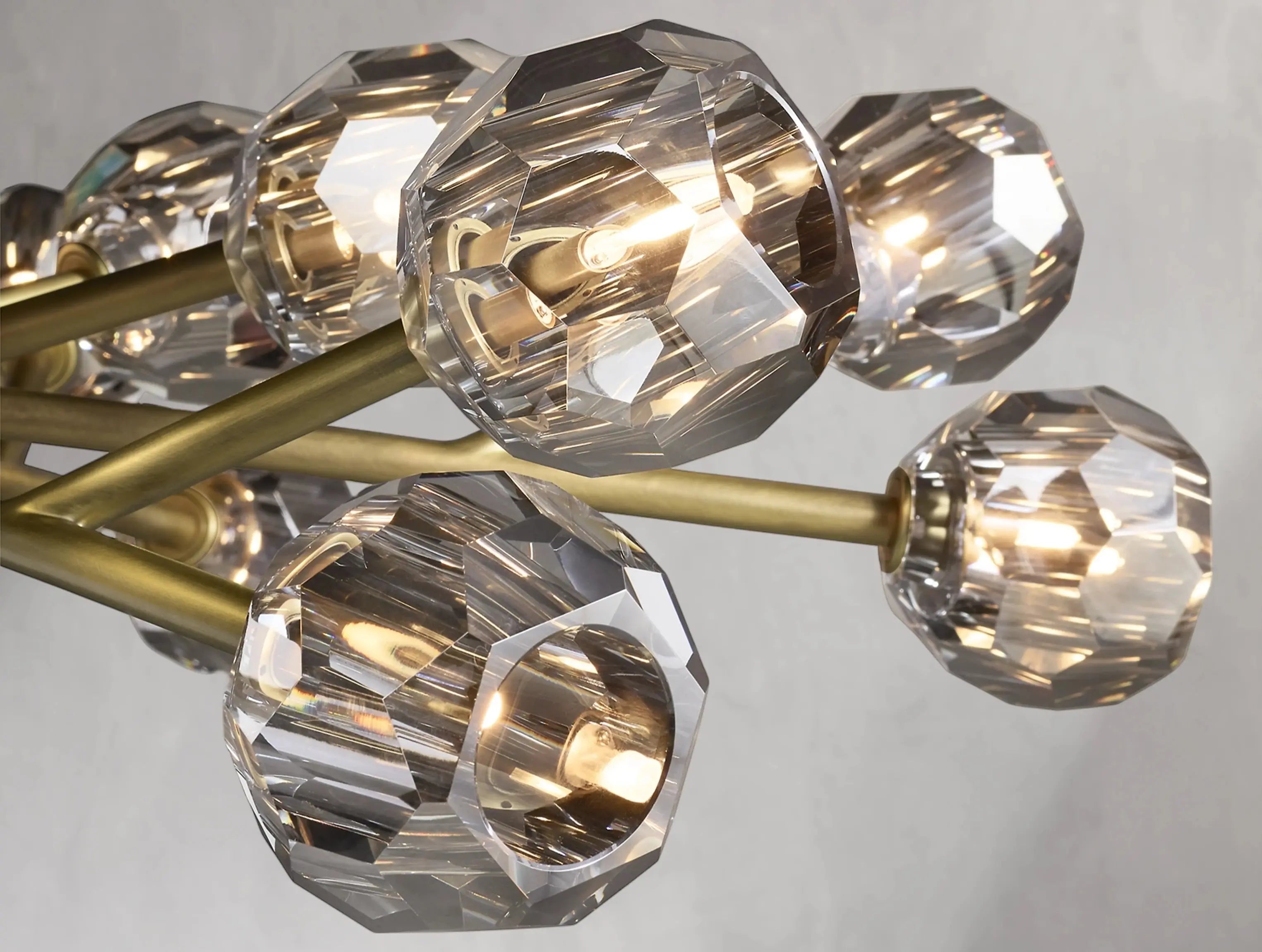 Orbital Cristal Glass Oval Chandelier ZELNO LIGHTING