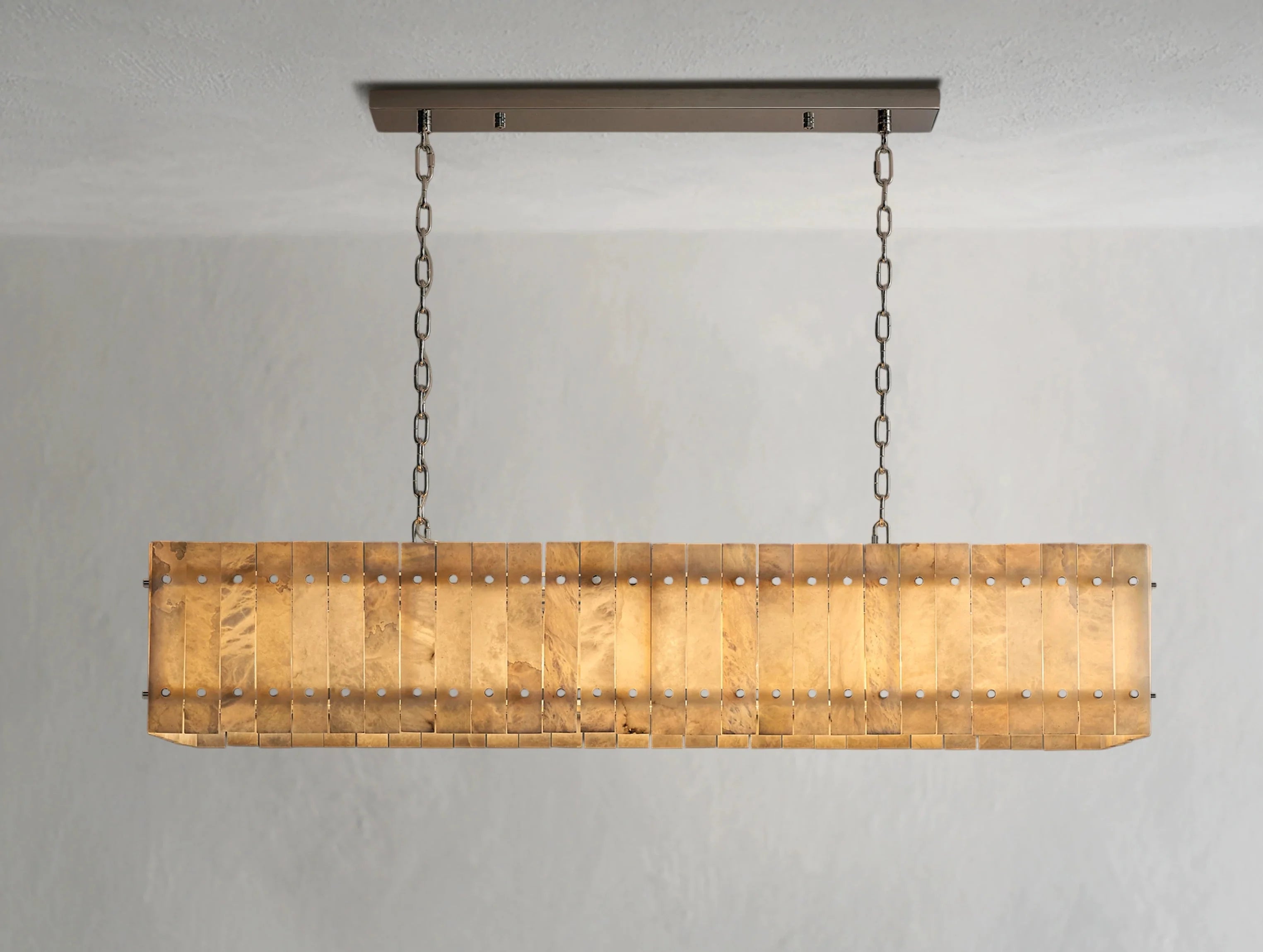 Royce Alabaster Linear Chandelier ZELNO LIGHTING
