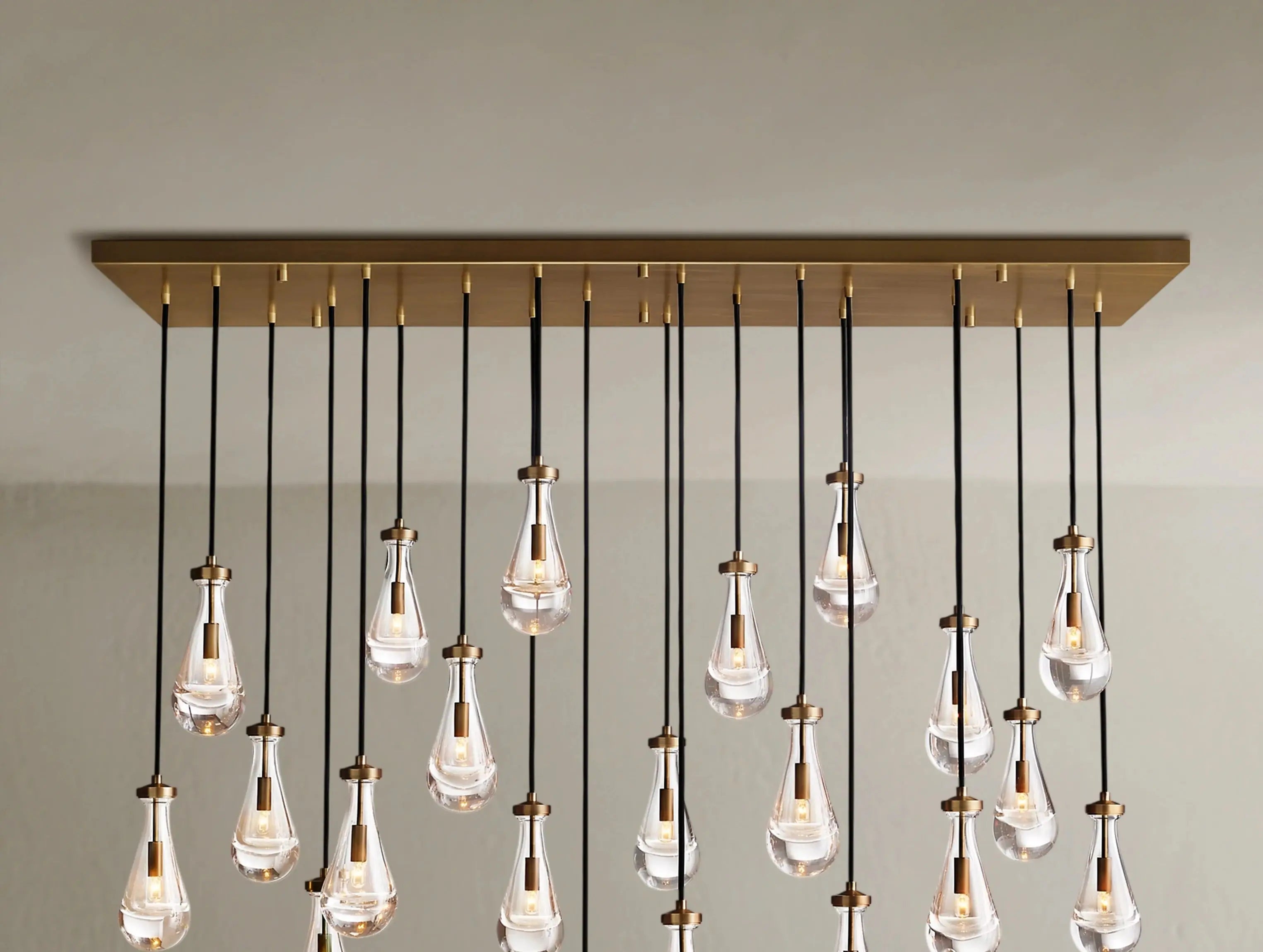 Rainfall Rectangular Chandelier ZELNO LIGHTING