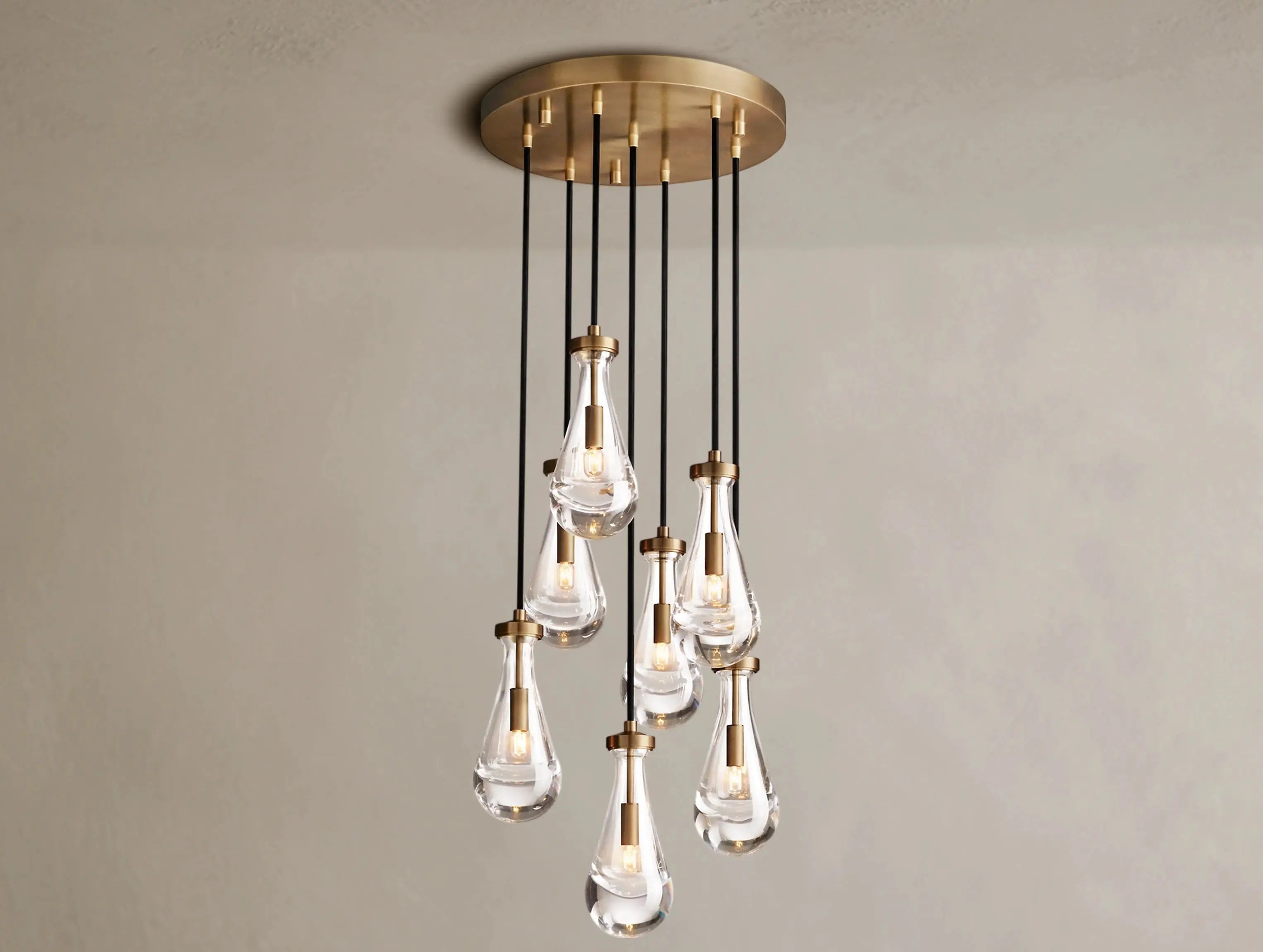 Rainfall Round Chandelier ZELNO LIGHTING