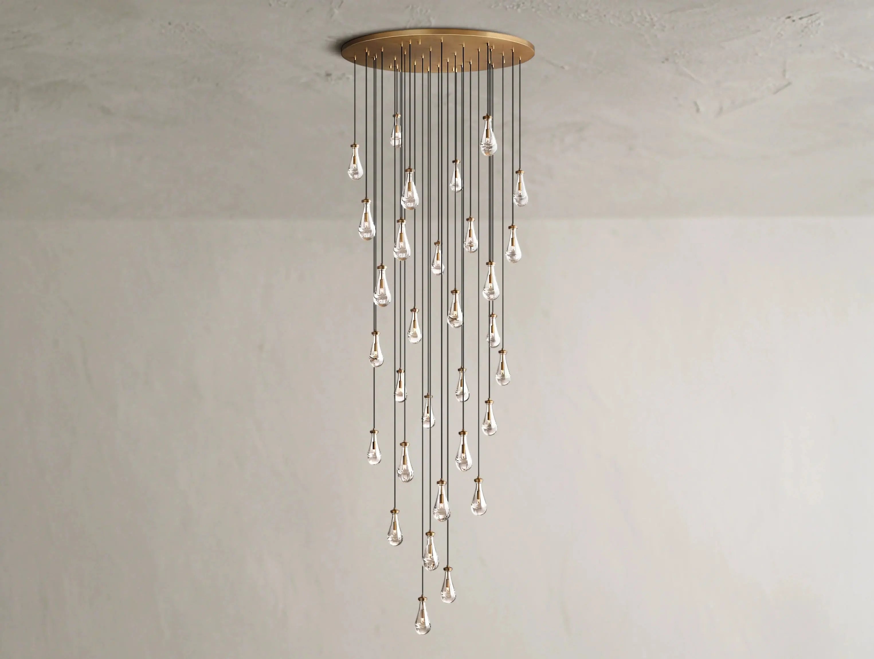 Rainfall Round Chandelier ZELNO LIGHTING