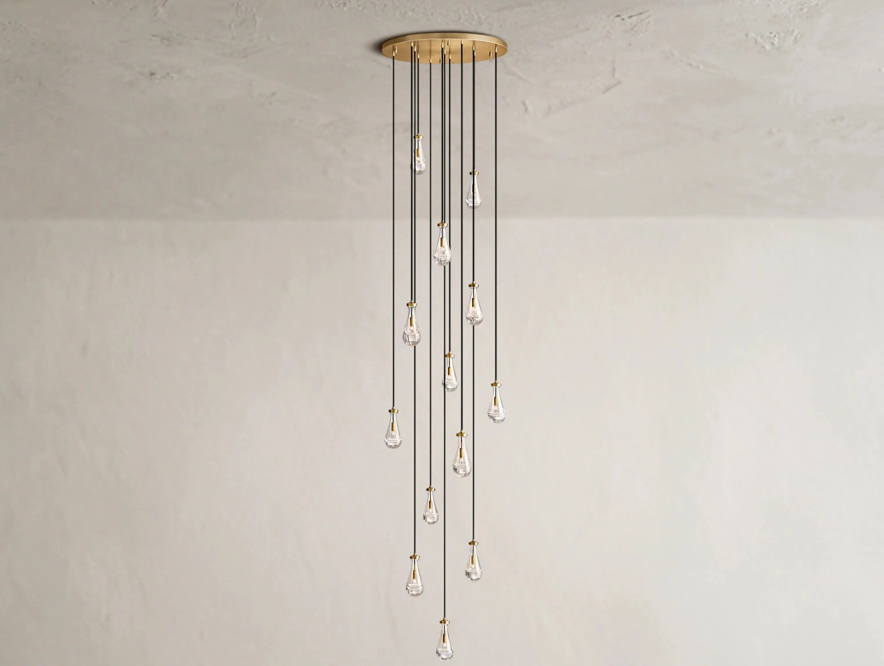 Rainfall Round Chandelier ZELNO LIGHTING