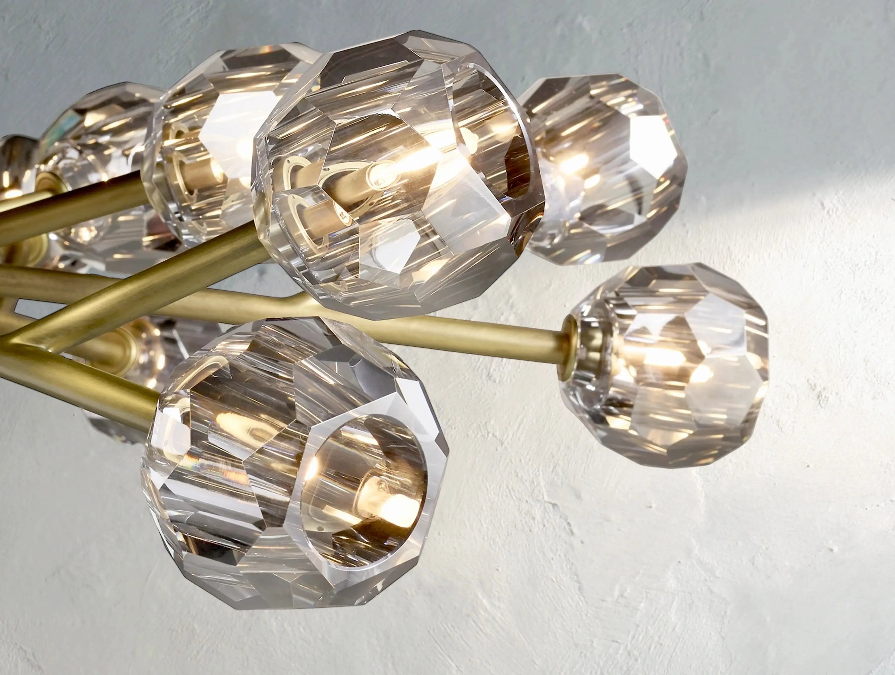 Orbital Cristal Glass Round Chandelier ZELNO LIGHTING