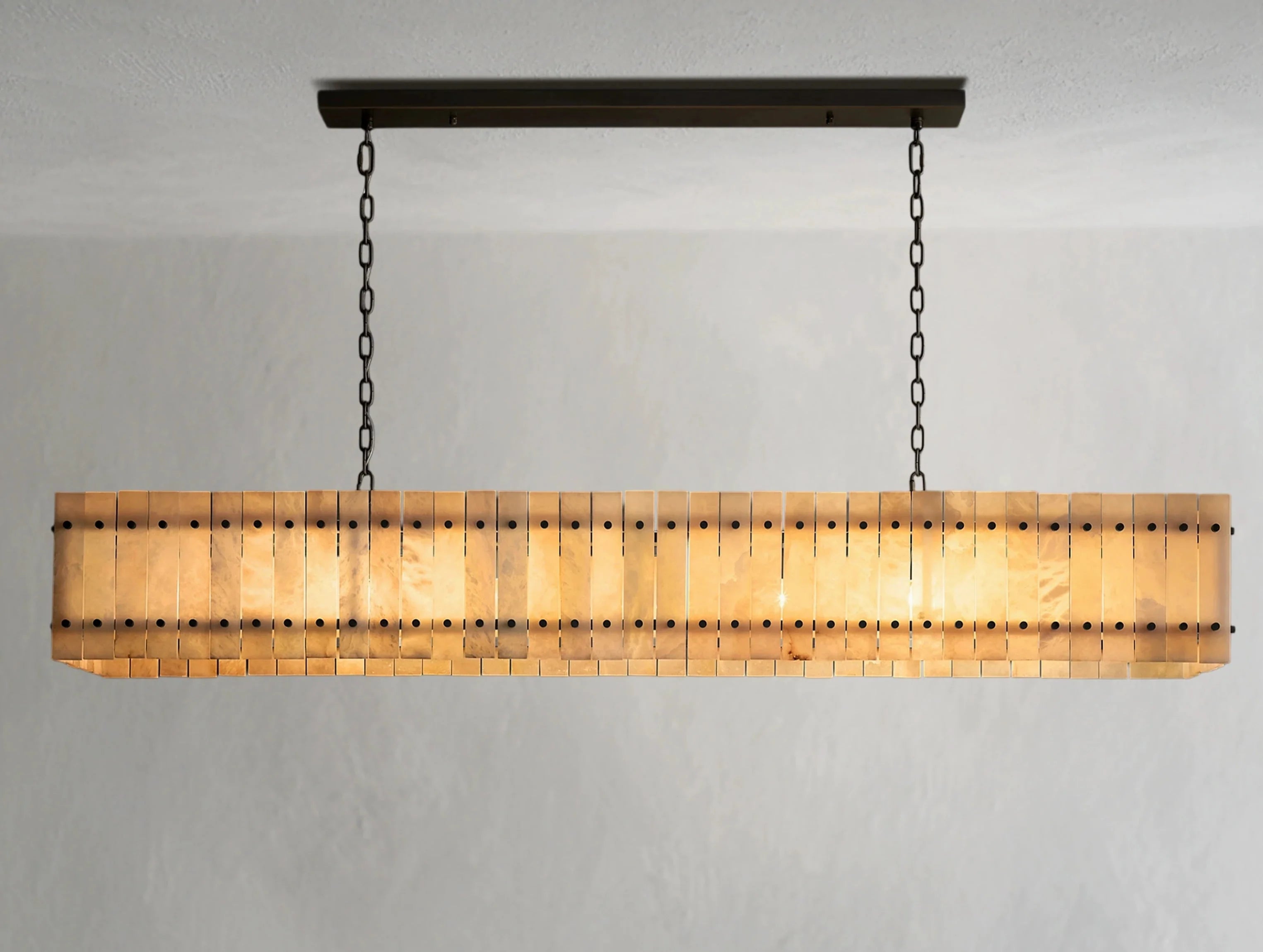 Royce Alabaster Linear Chandelier ZELNO LIGHTING
