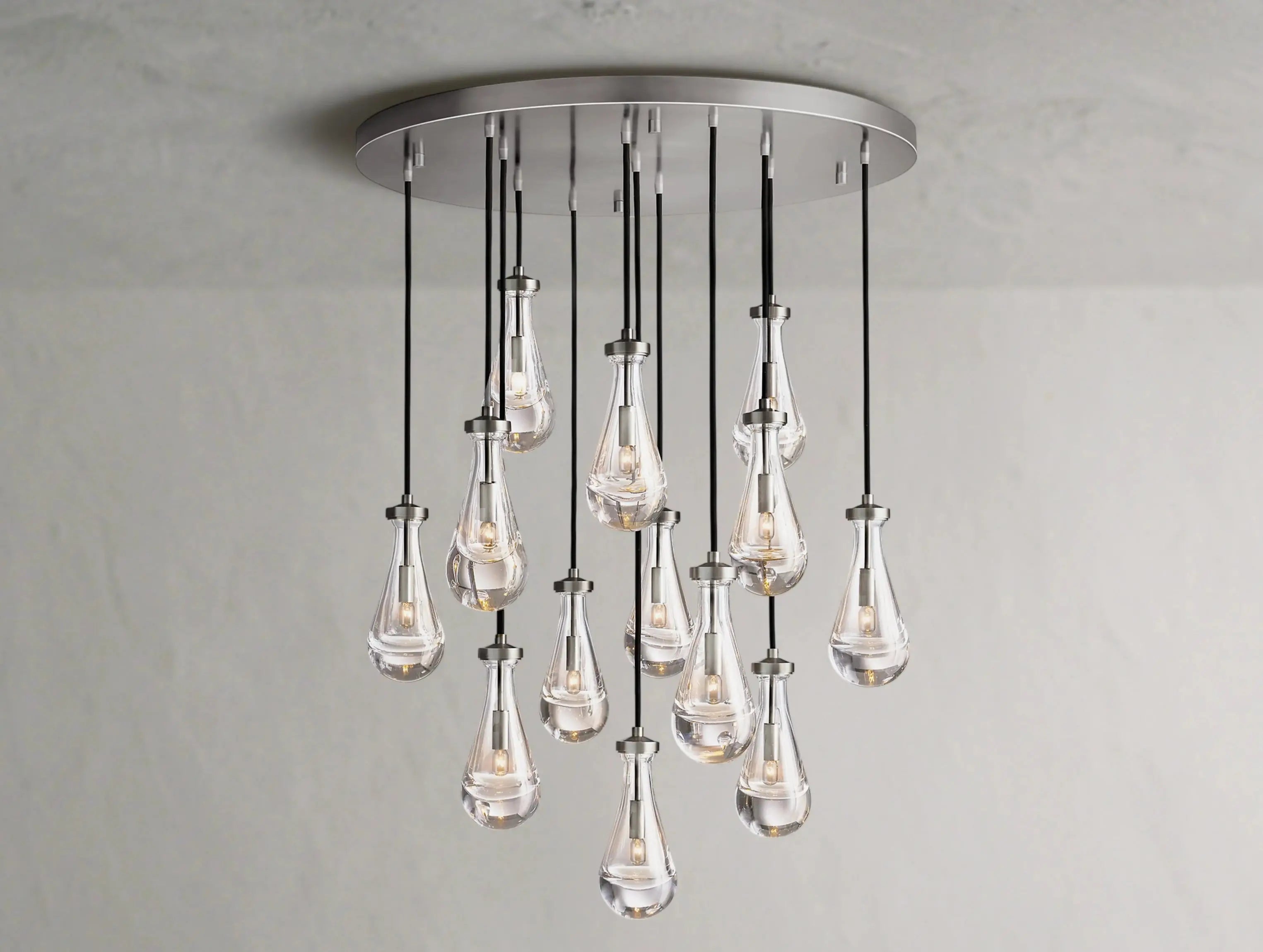 Rainfall Round Chandelier ZELNO LIGHTING