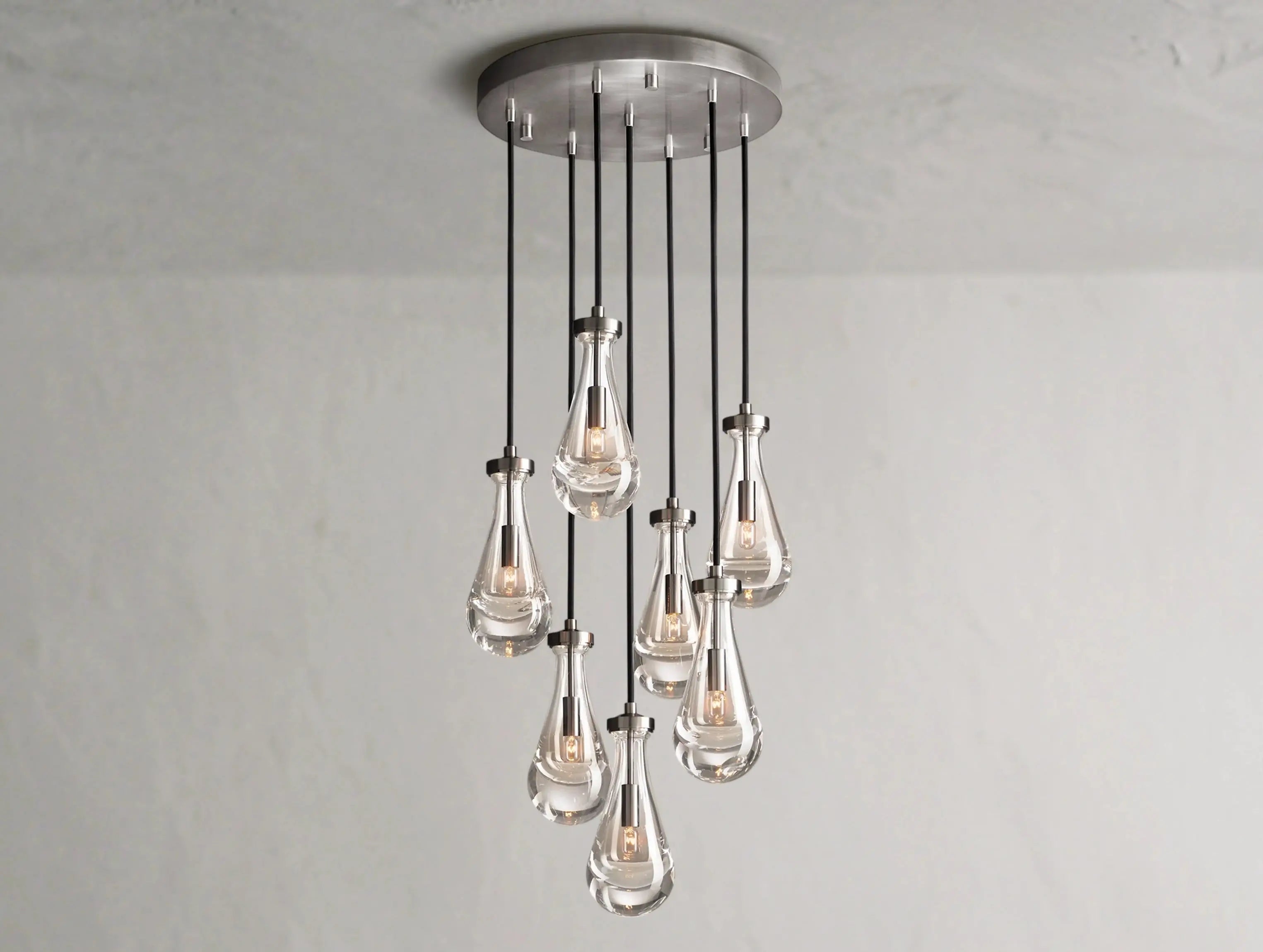 Rainfall Round Chandelier ZELNO LIGHTING