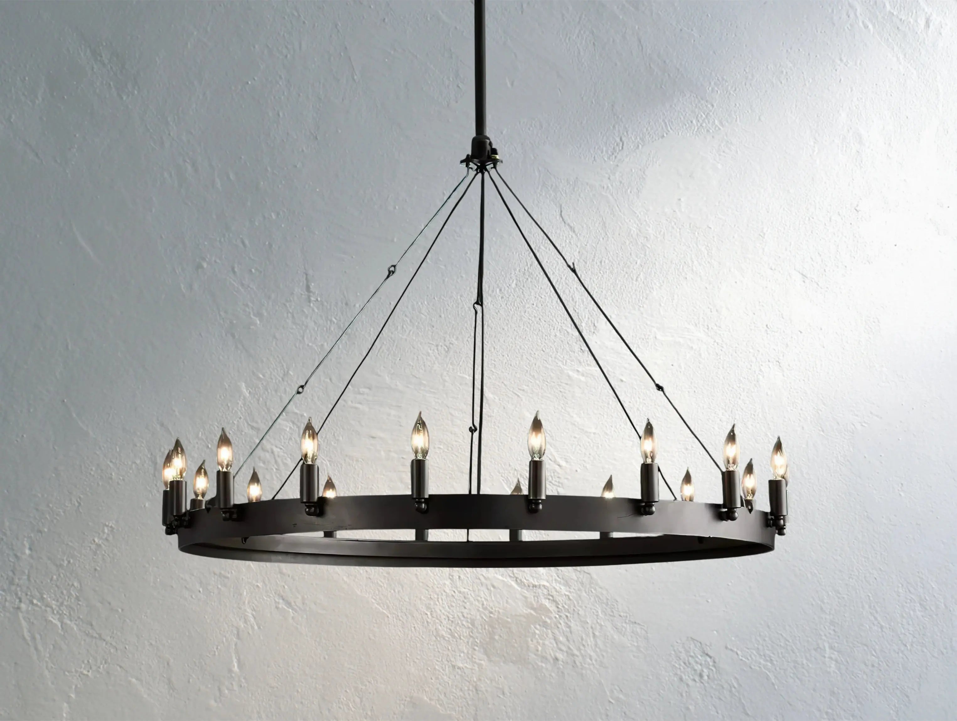 ForgeLine Vintage Filament Round Chandelier ZELNO LIGHTING