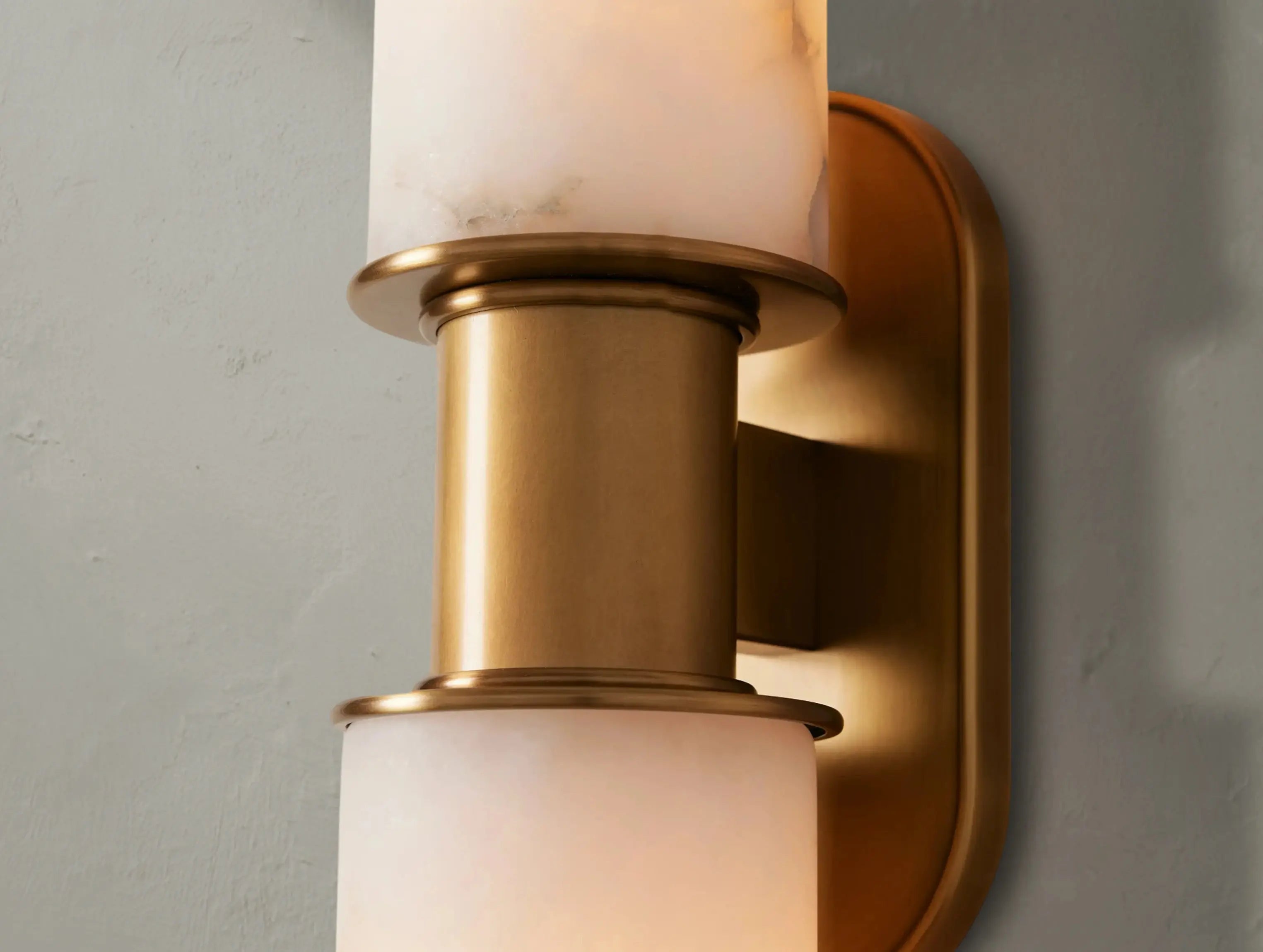 Horlin Double Sconce in Alabaster ZELNO LIGHTING