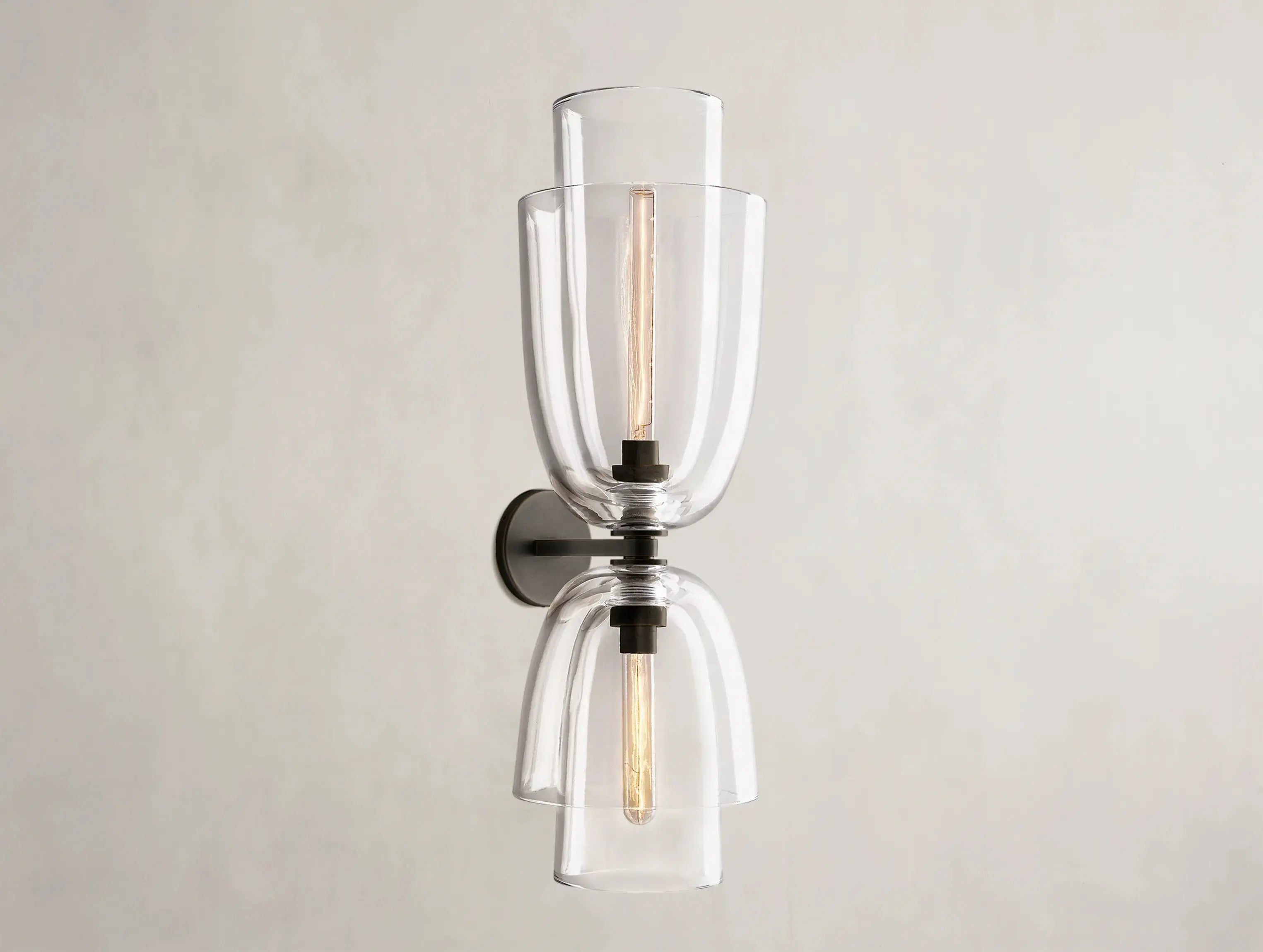 Blum Double Glass Sconce ZELNO LIGHTING