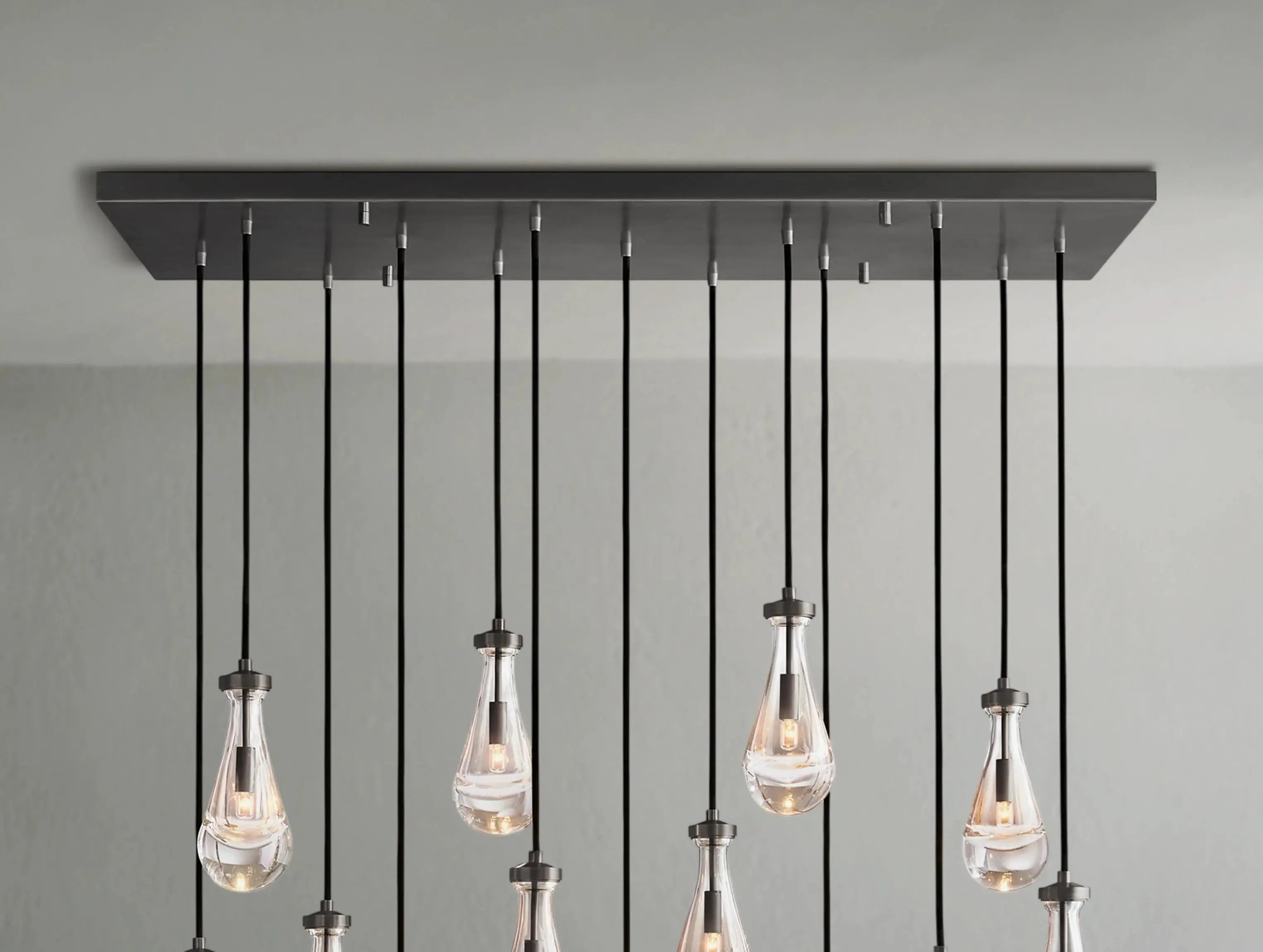 Rainfall Rectangular Chandelier ZELNO LIGHTING