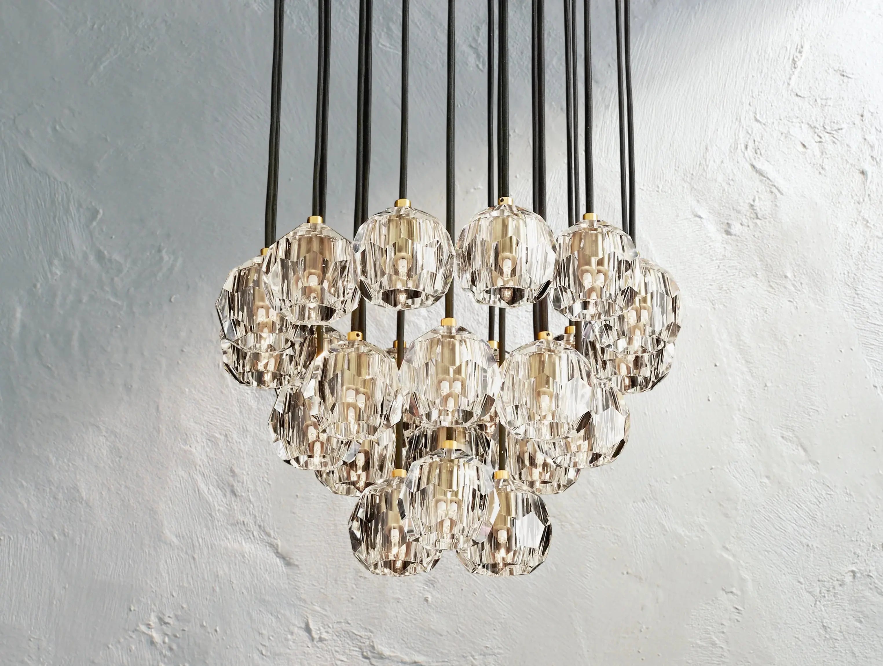 Orbital Cristal Glass Round Cluster Chandelier ZELNO LIGHTING