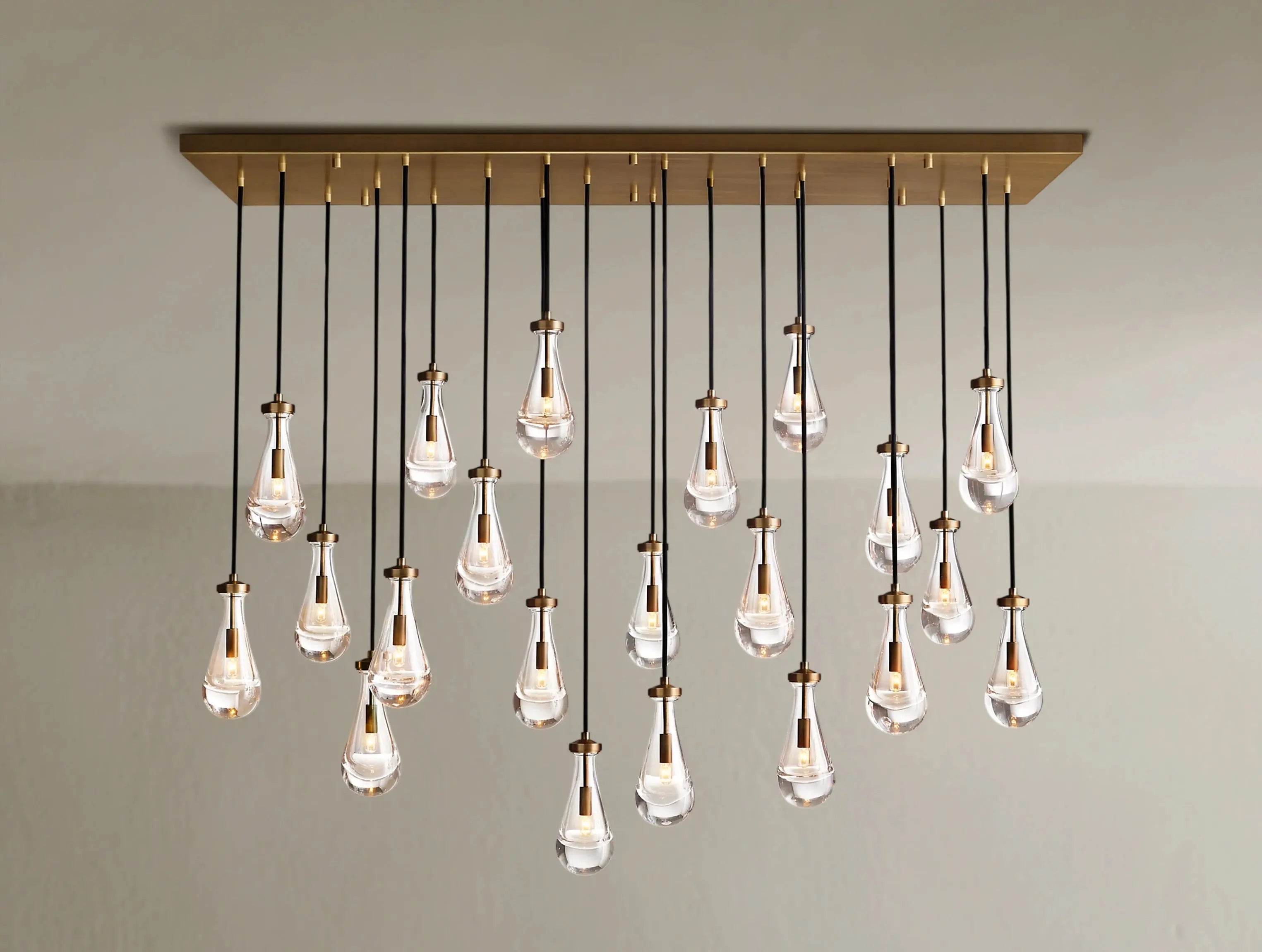 Rainfall Rectangular Chandelier ZELNO LIGHTING