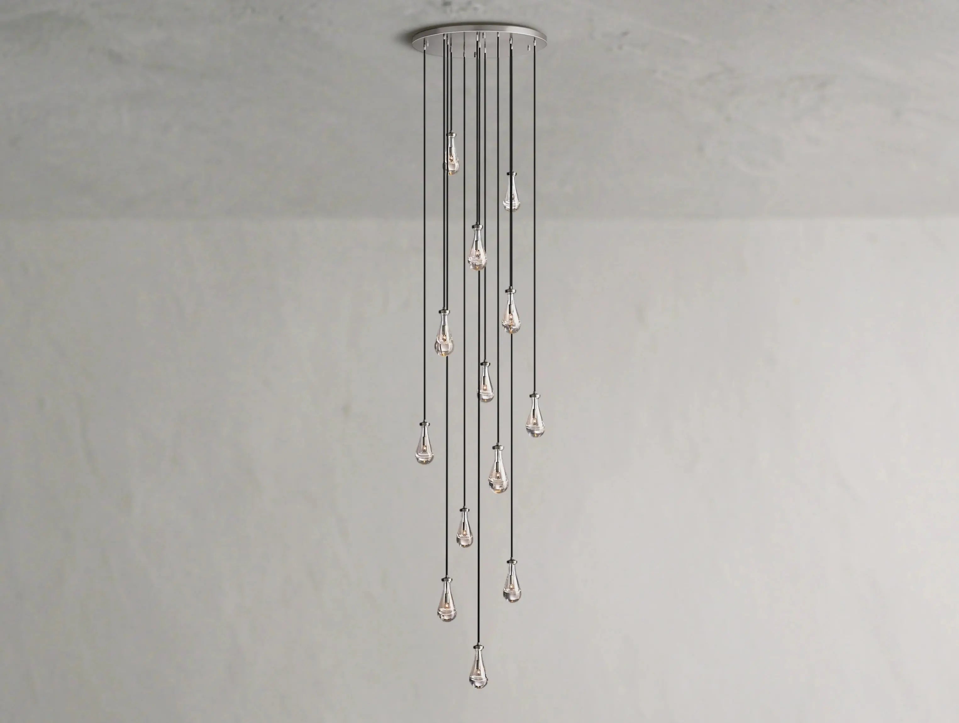 Rainfall Round Chandelier ZELNO LIGHTING