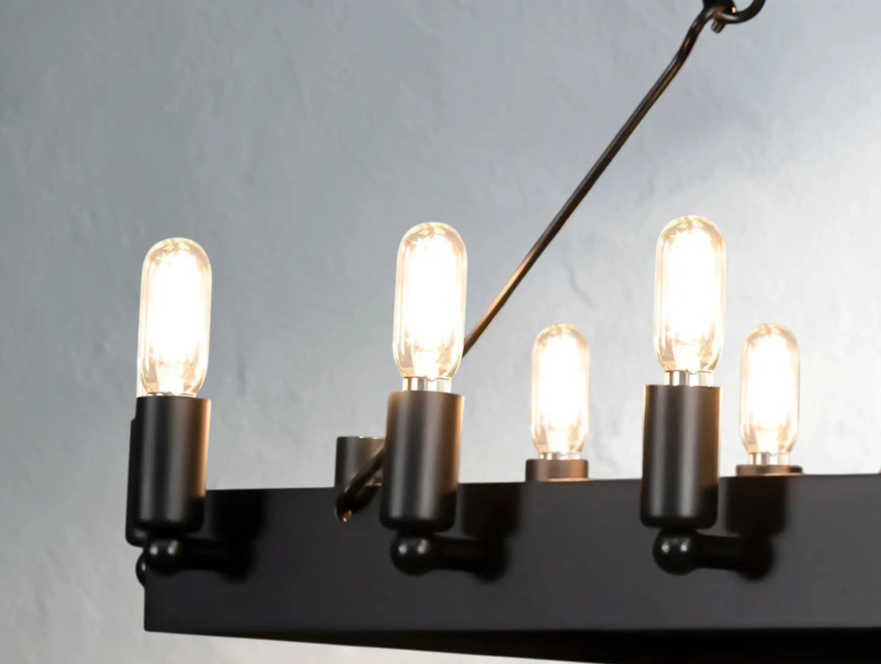 ForgeLine Vintage Filament Rectangular Chandelier ZELNO LIGHTING