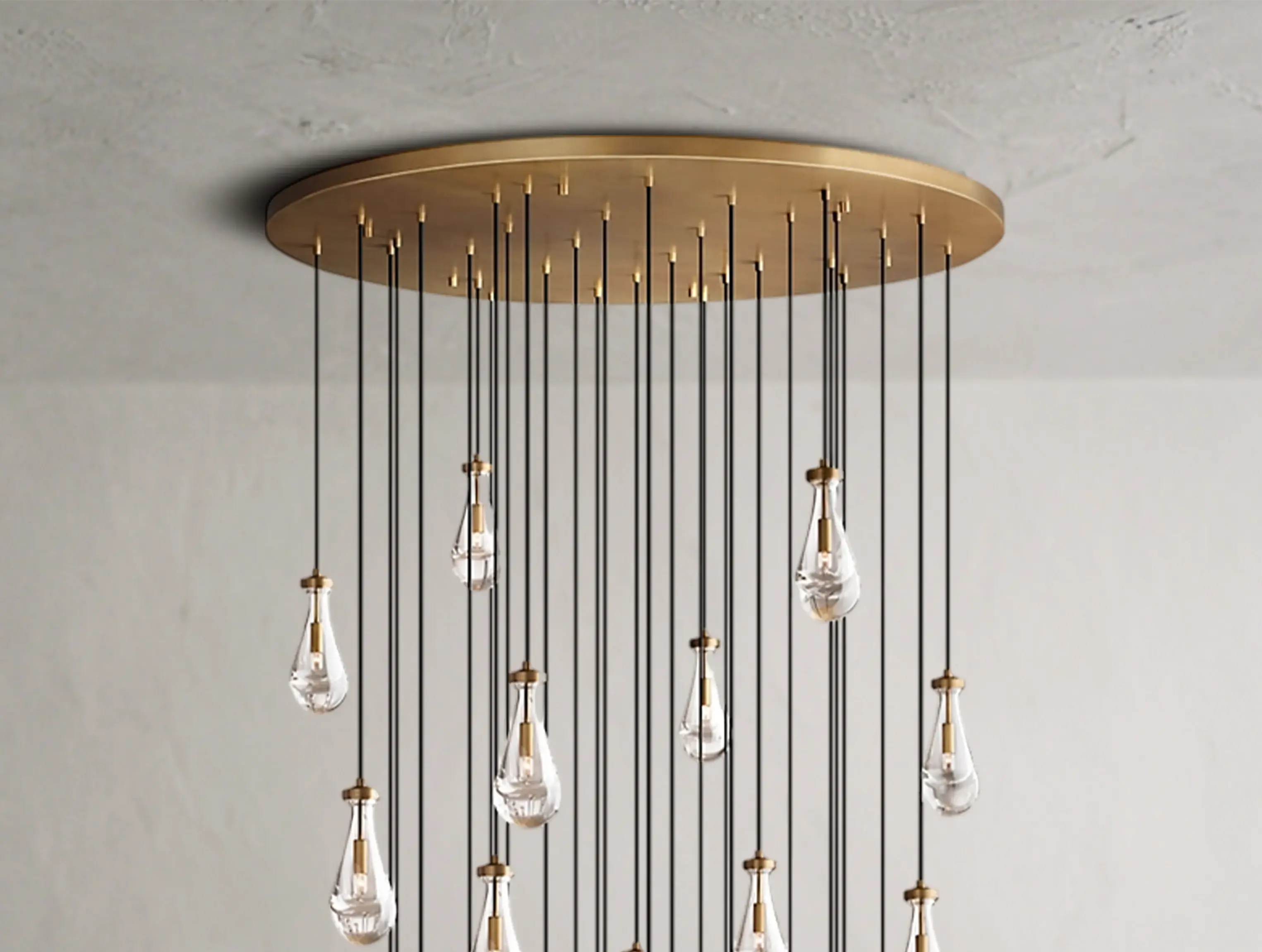 Rainfall Round Chandelier ZELNO LIGHTING