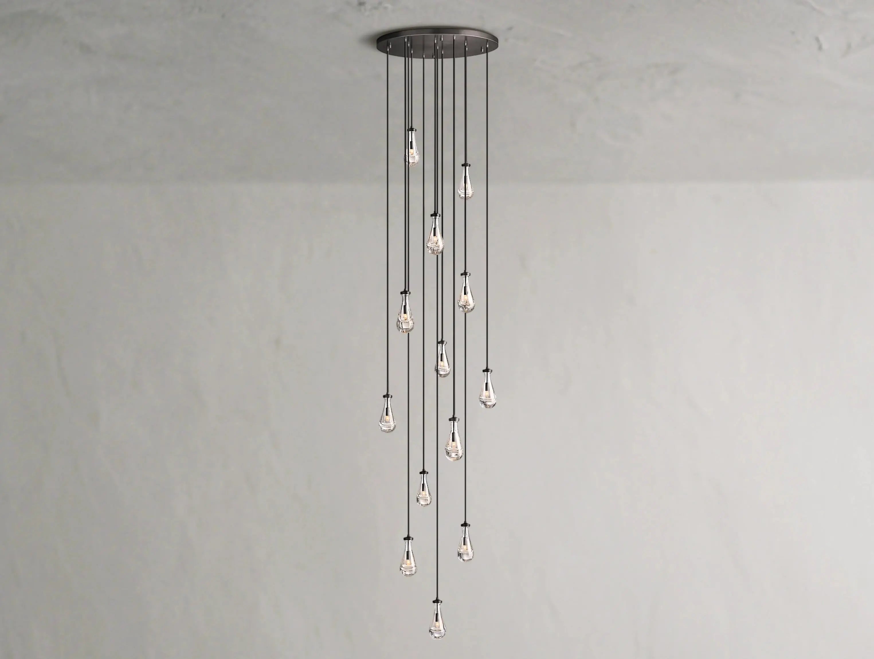 Rainfall Round Chandelier ZELNO LIGHTING