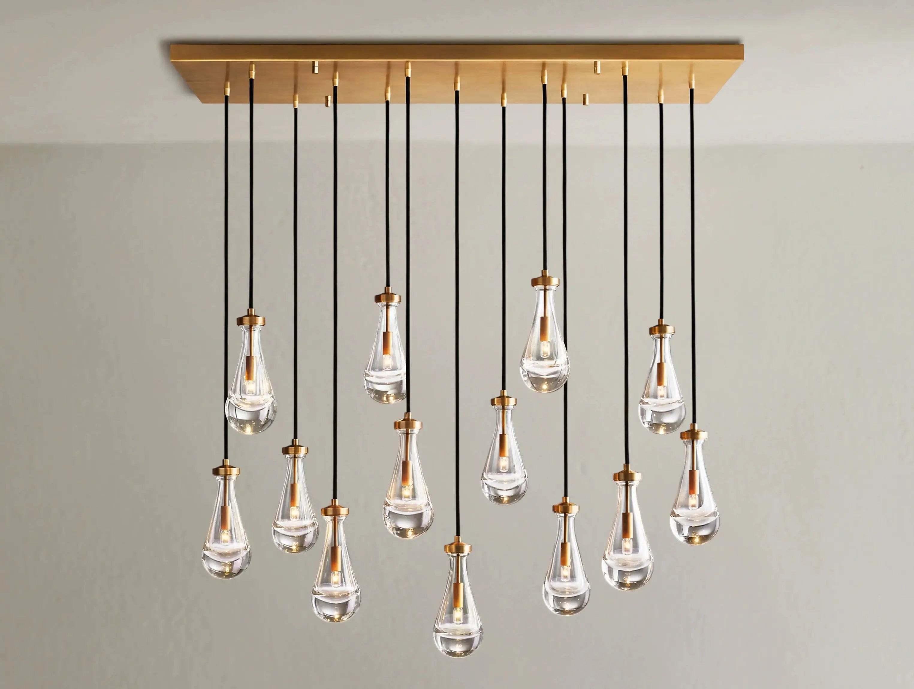 Rainfall Rectangular Chandelier ZELNO LIGHTING