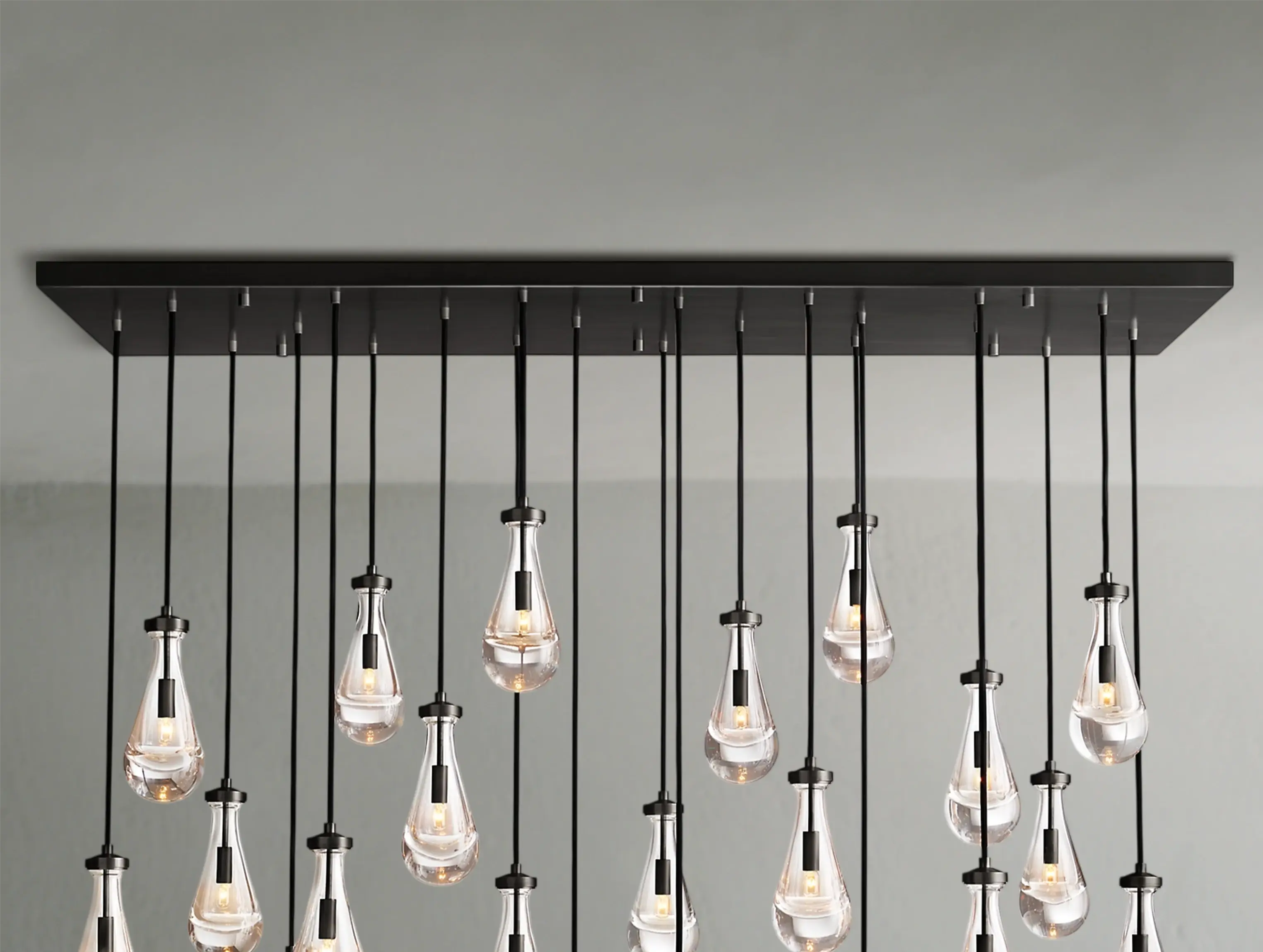 Rainfall Rectangular Chandelier ZELNO LIGHTING
