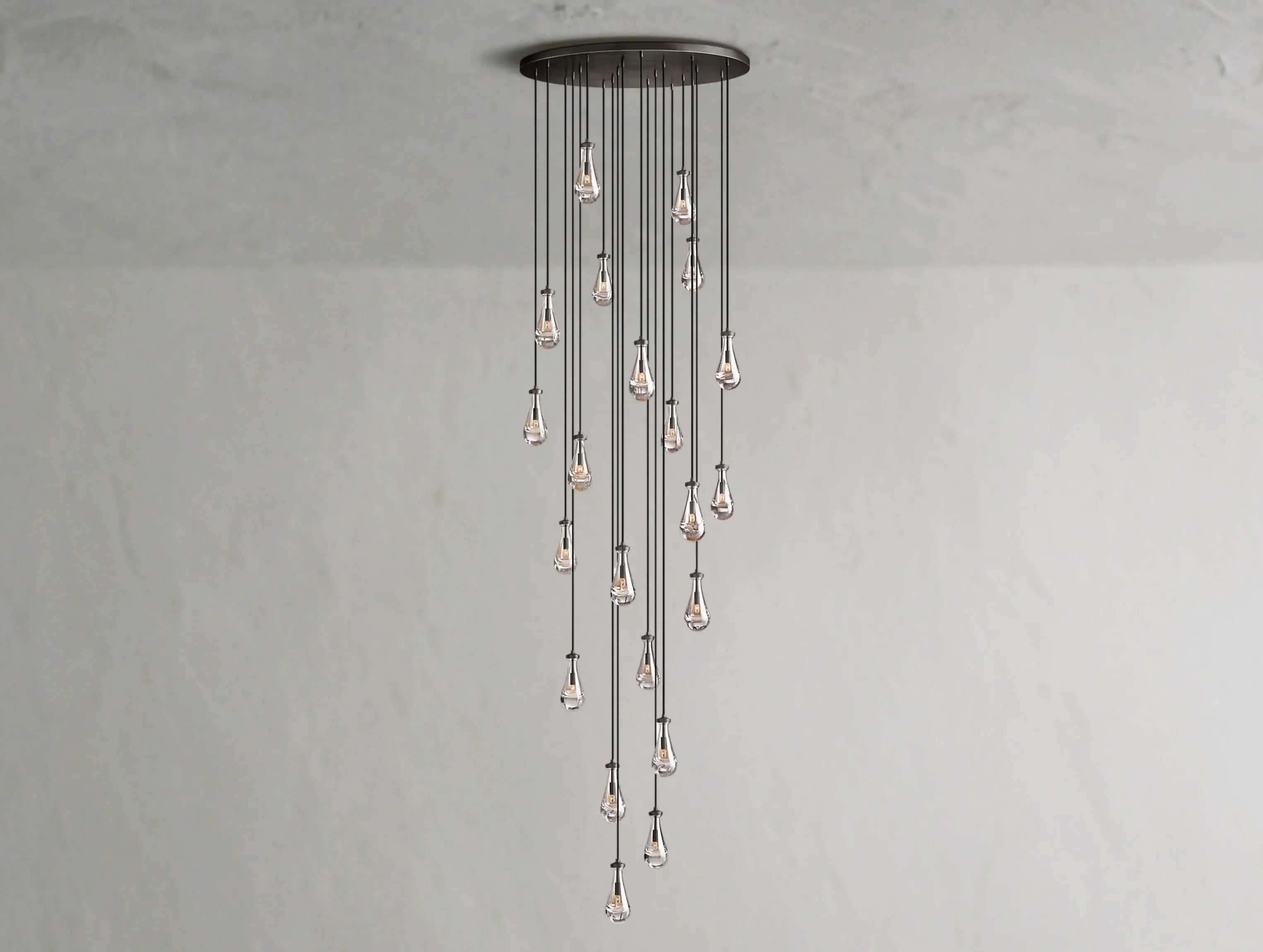 Rainfall Round Chandelier ZELNO LIGHTING