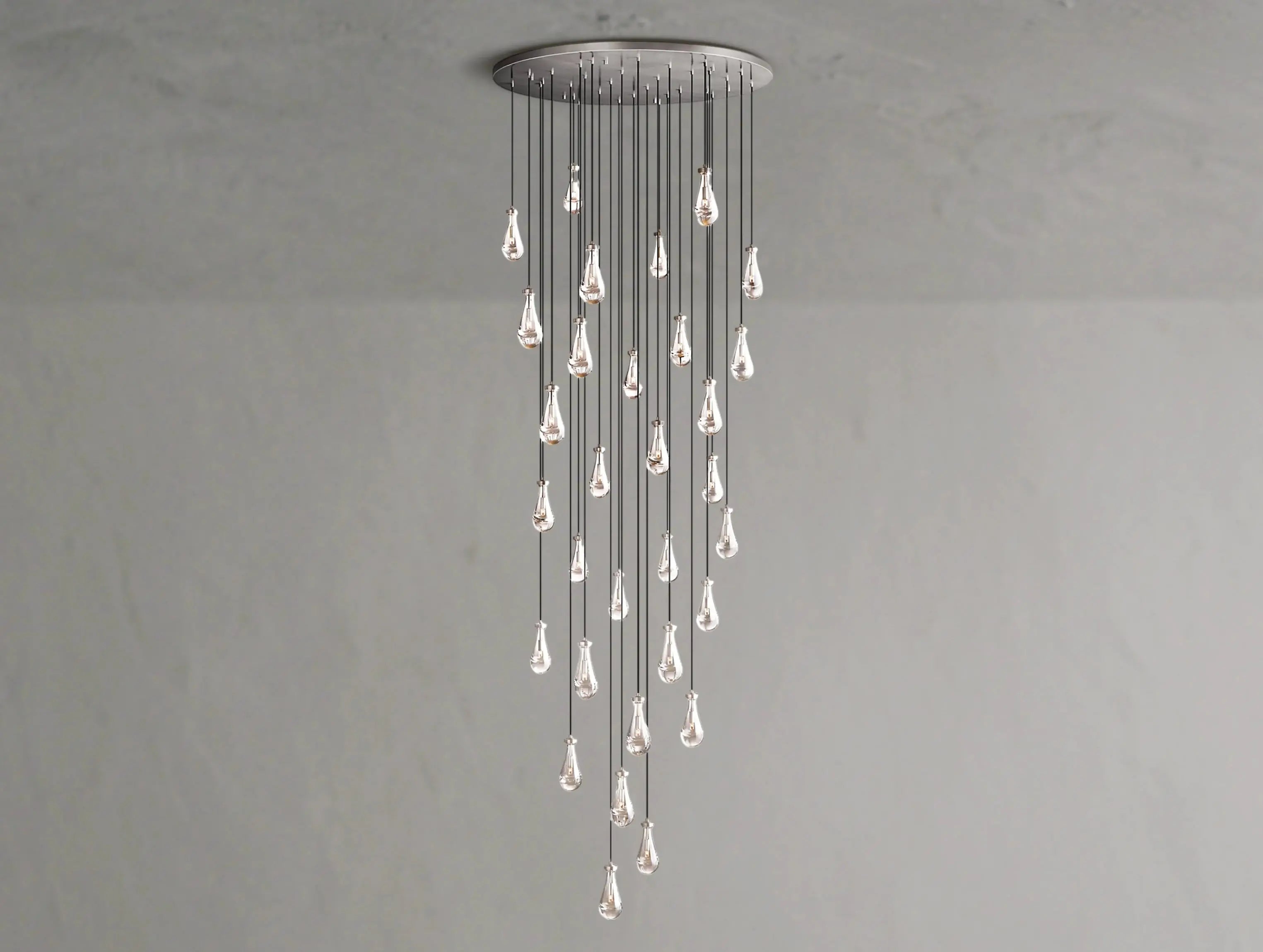 Rainfall Round Chandelier ZELNO LIGHTING