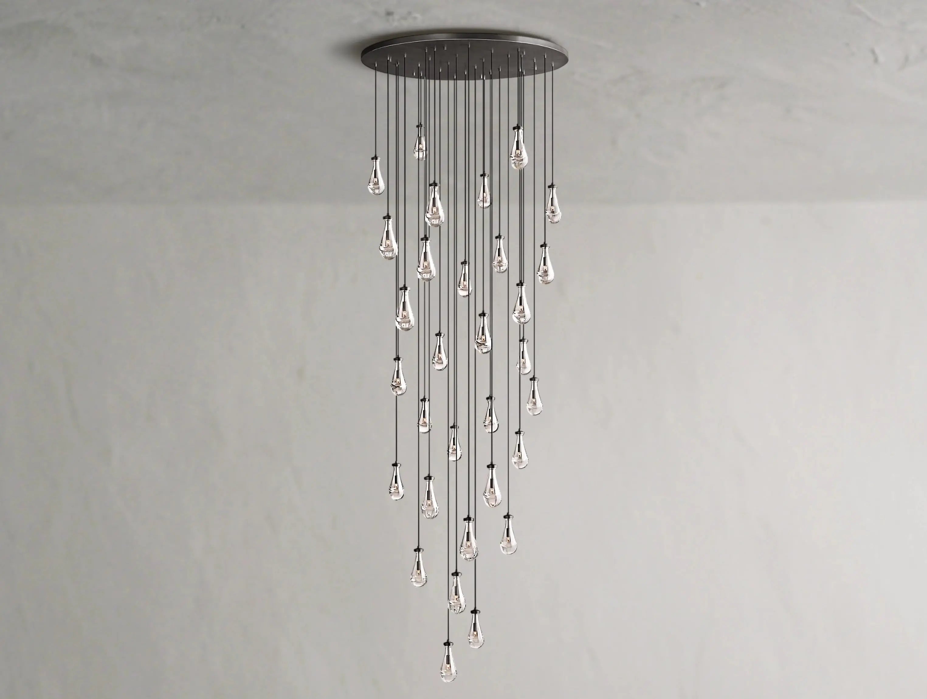 Rainfall Round Chandelier ZELNO LIGHTING