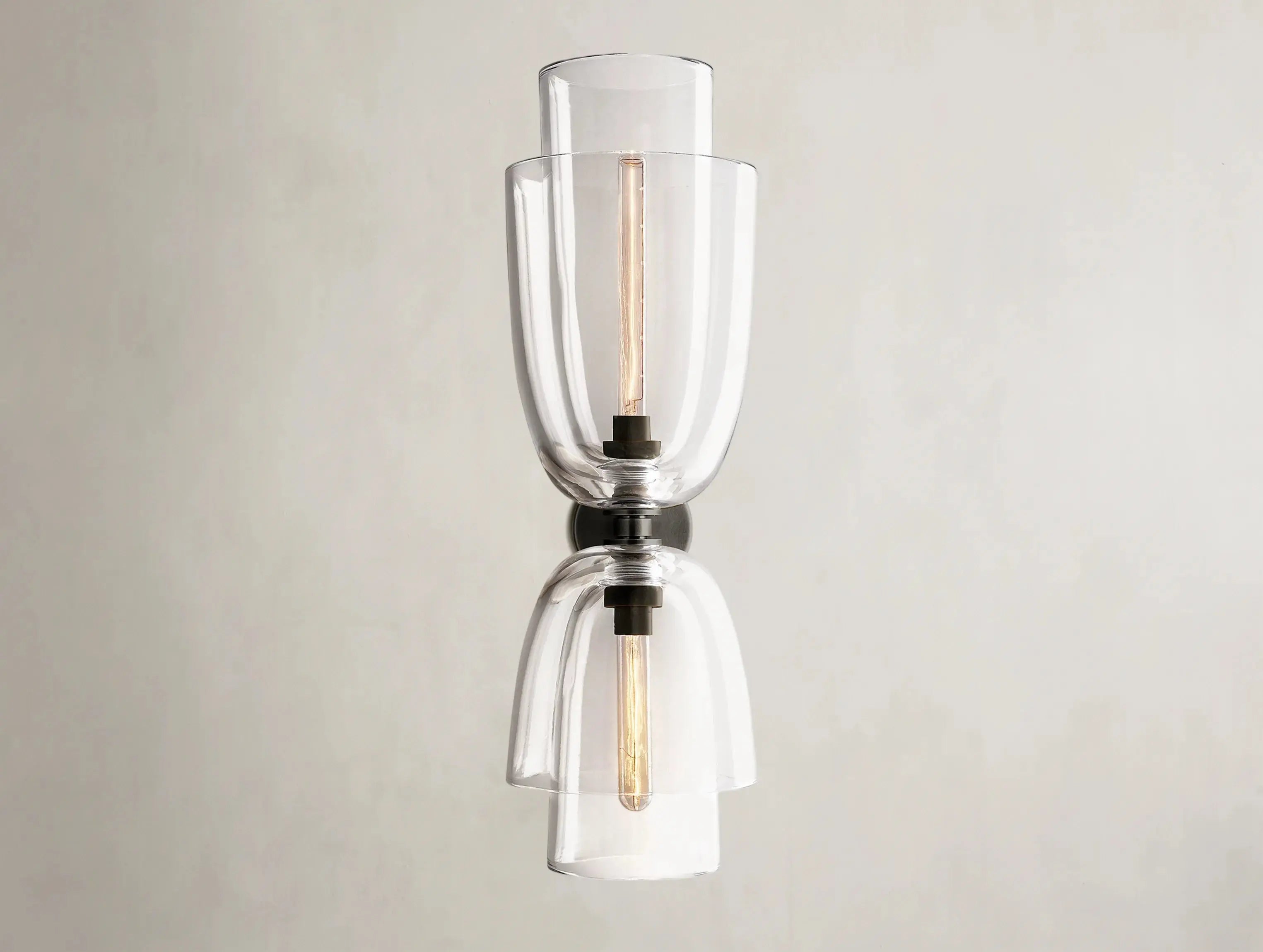 Blum Double Glass Sconce ZELNO LIGHTING