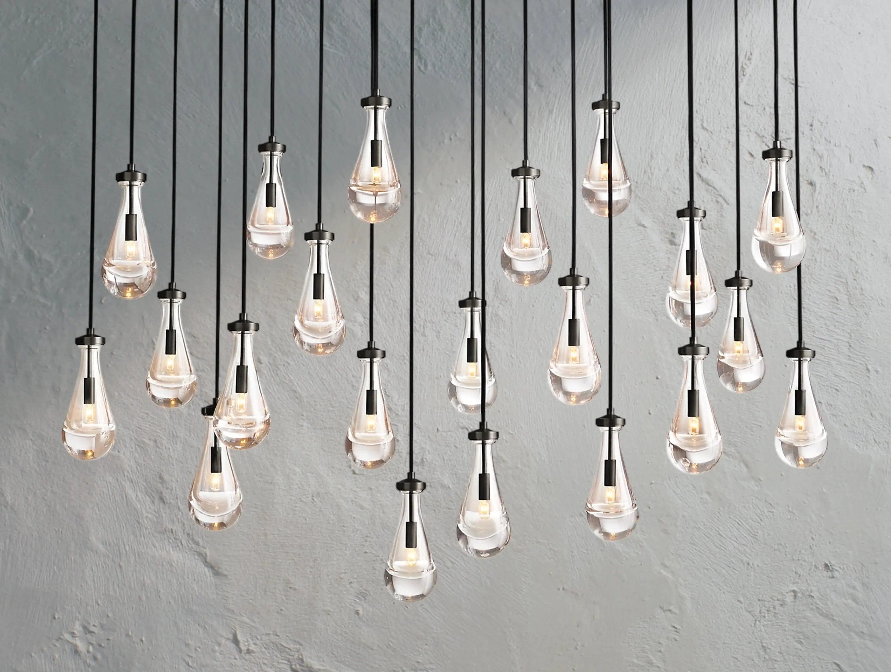 Rainfall Rectangular Chandelier ZELNO LIGHTING