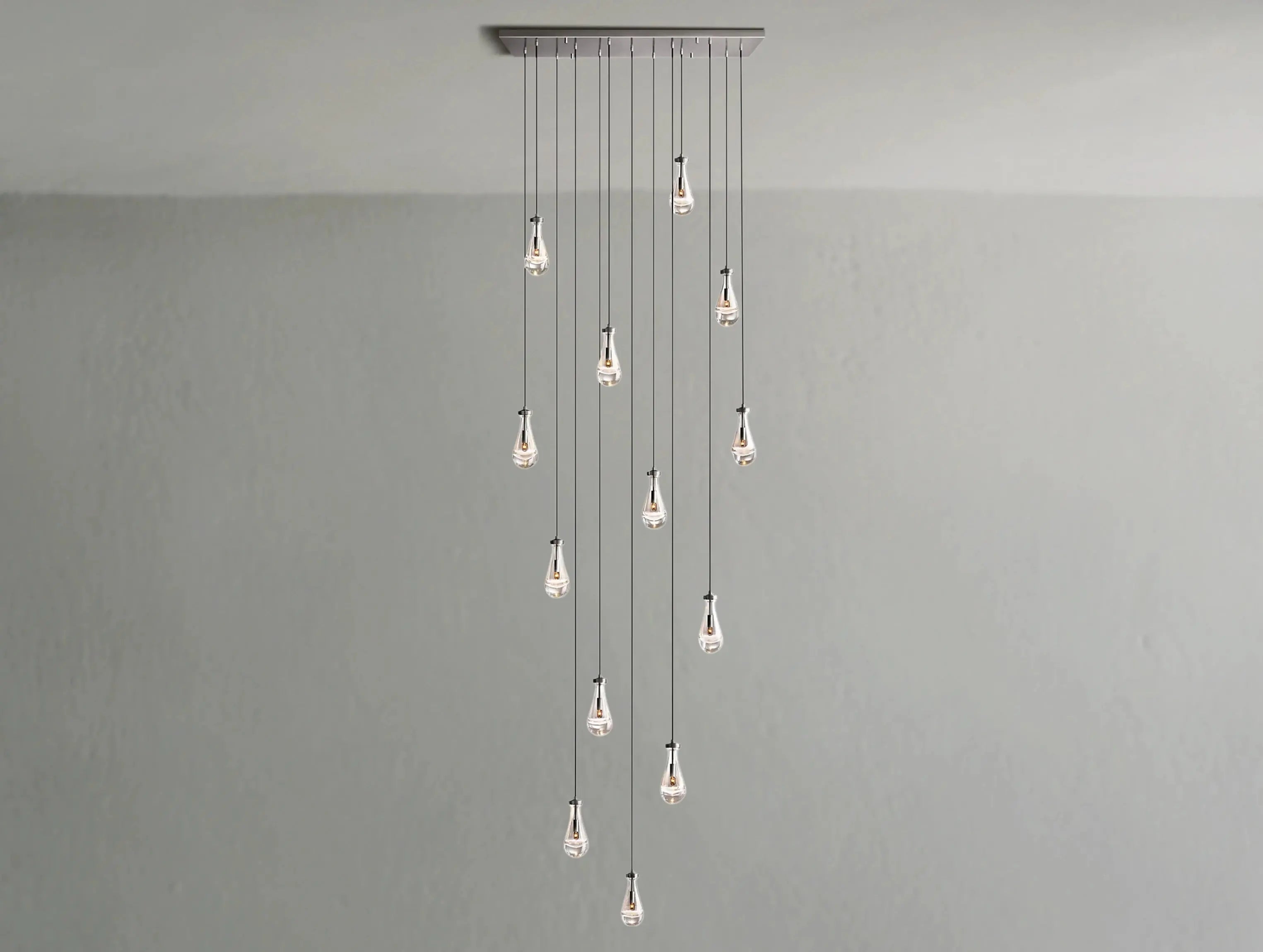 Rainfall Rectangular Chandelier ZELNO LIGHTING