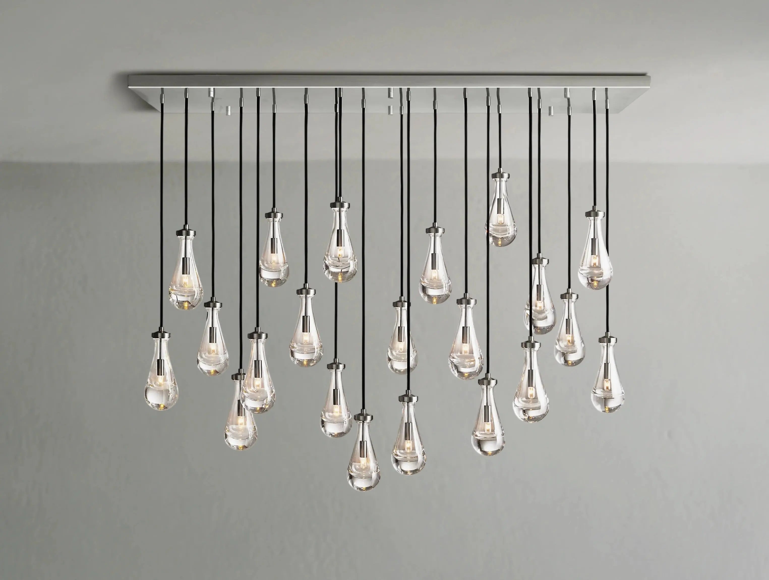Rainfall Rectangular Chandelier ZELNO LIGHTING