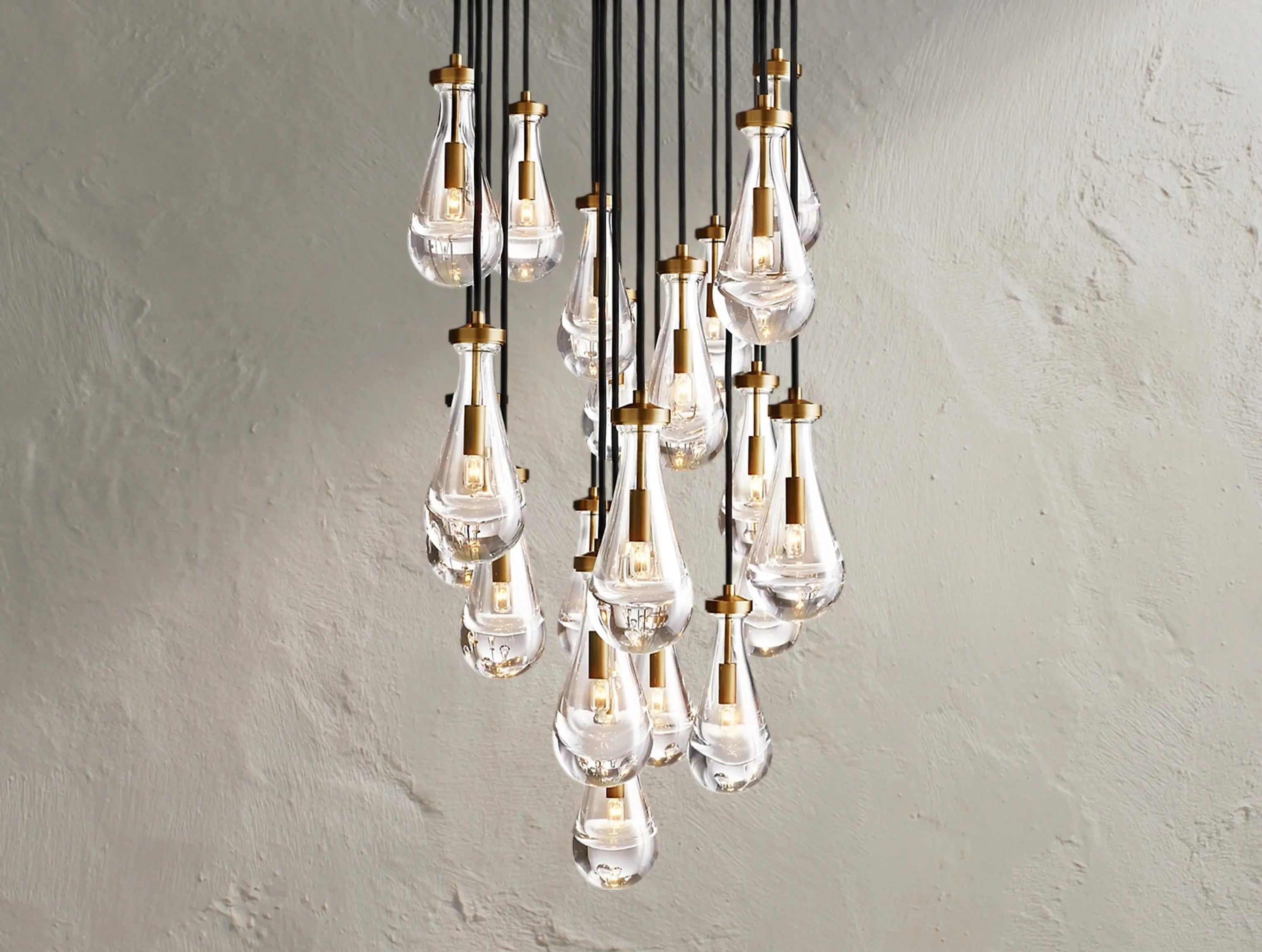 Rainfall Rectangular Chandelier ZELNO LIGHTING