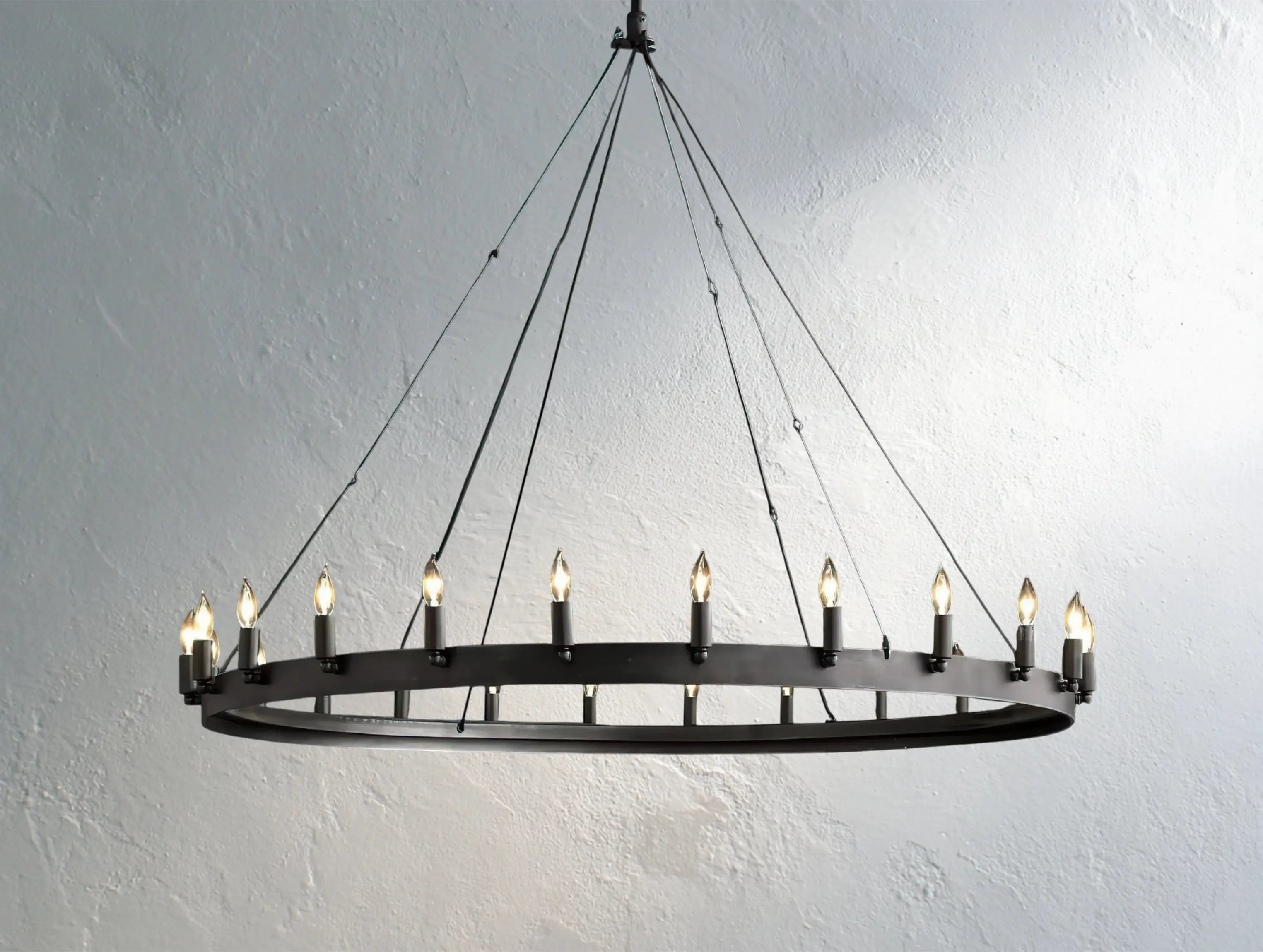 ForgeLine Vintage Filament Round Chandelier ZELNO LIGHTING