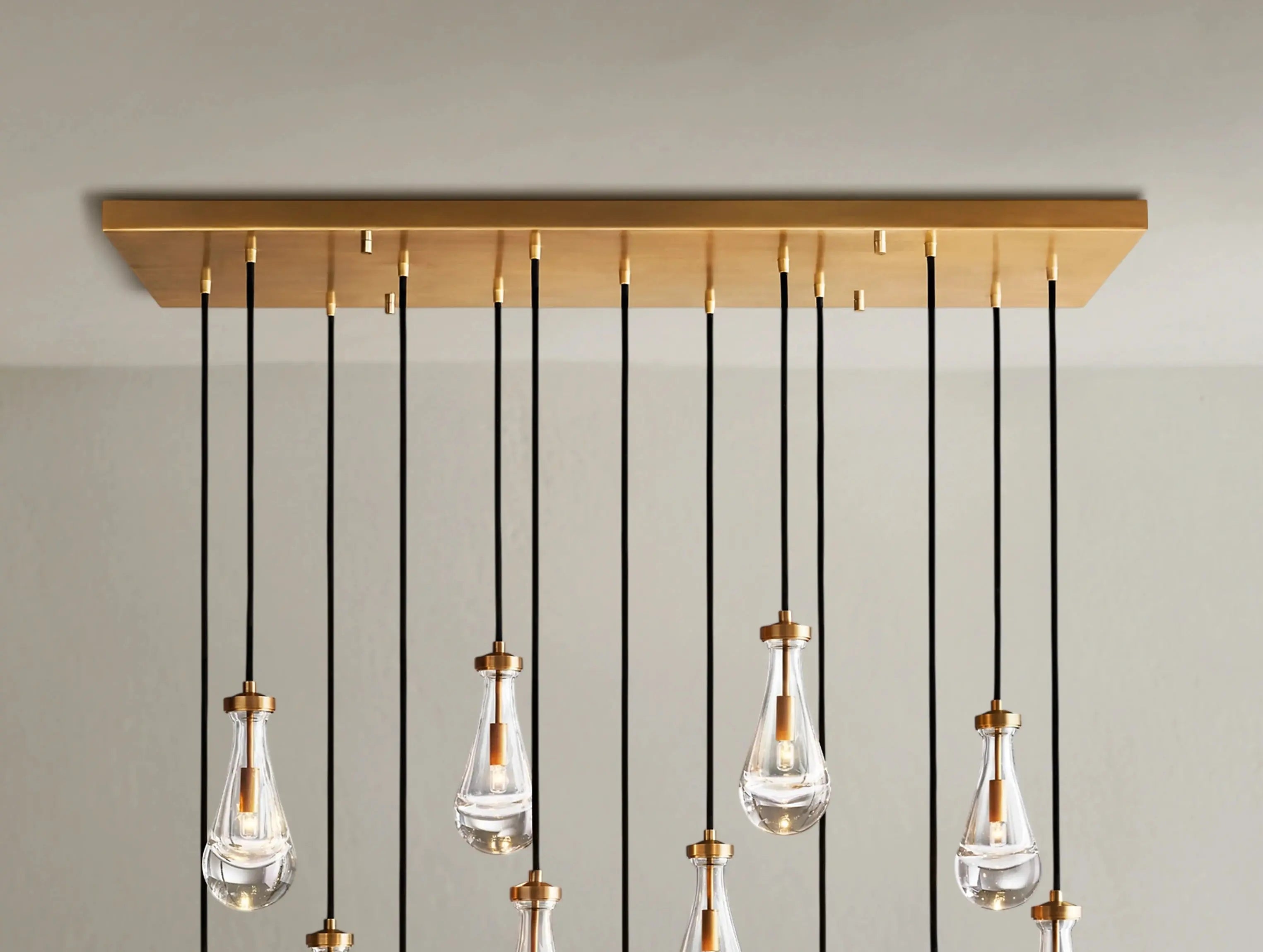 Rainfall Rectangular Chandelier ZELNO LIGHTING