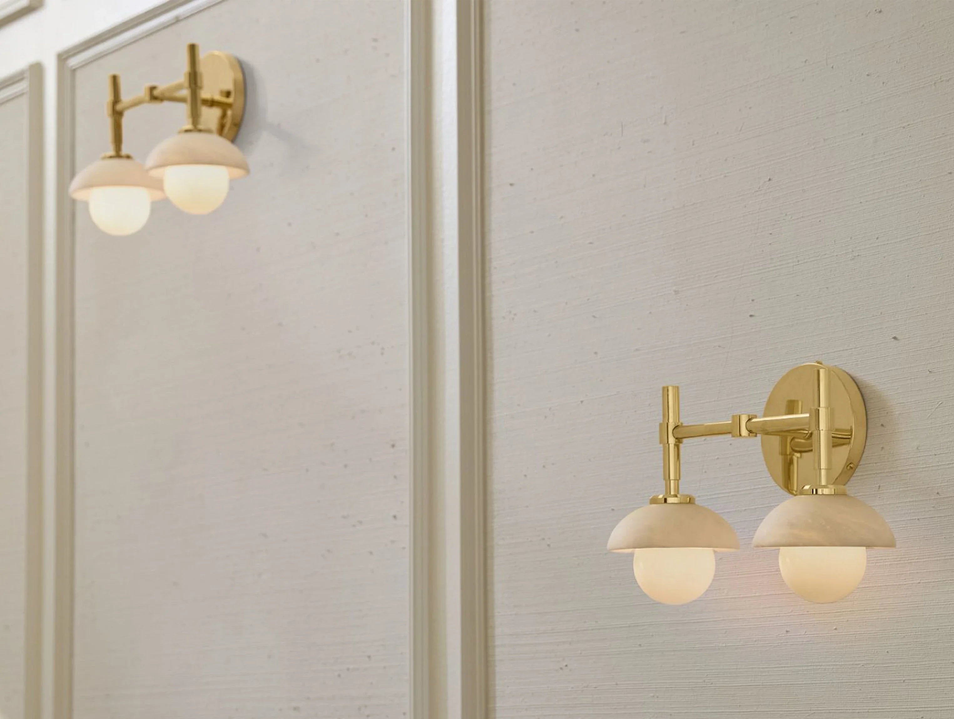 Greensh Double Sconce - ZELNO LIGHTING