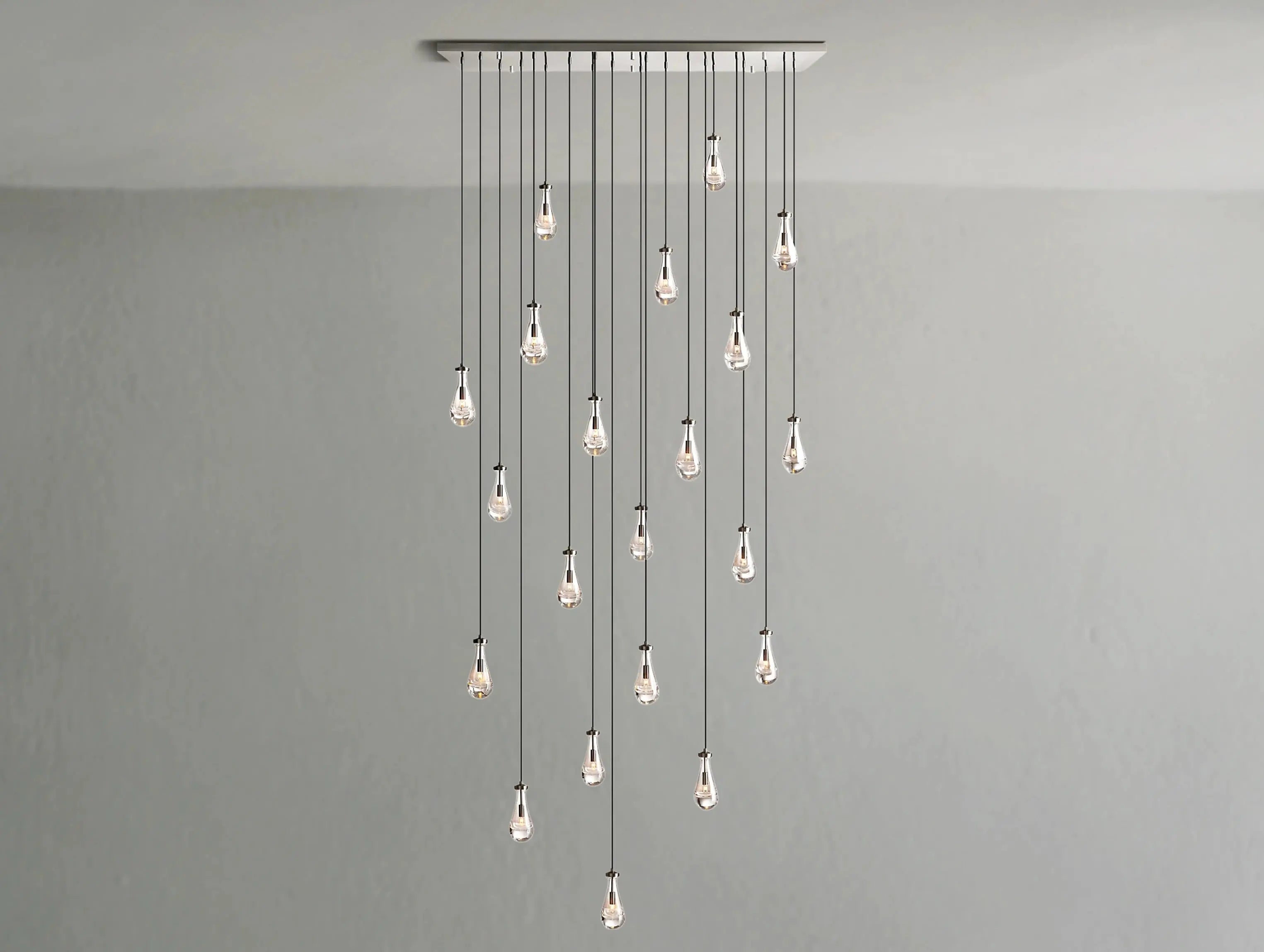 Rainfall Rectangular Chandelier ZELNO LIGHTING