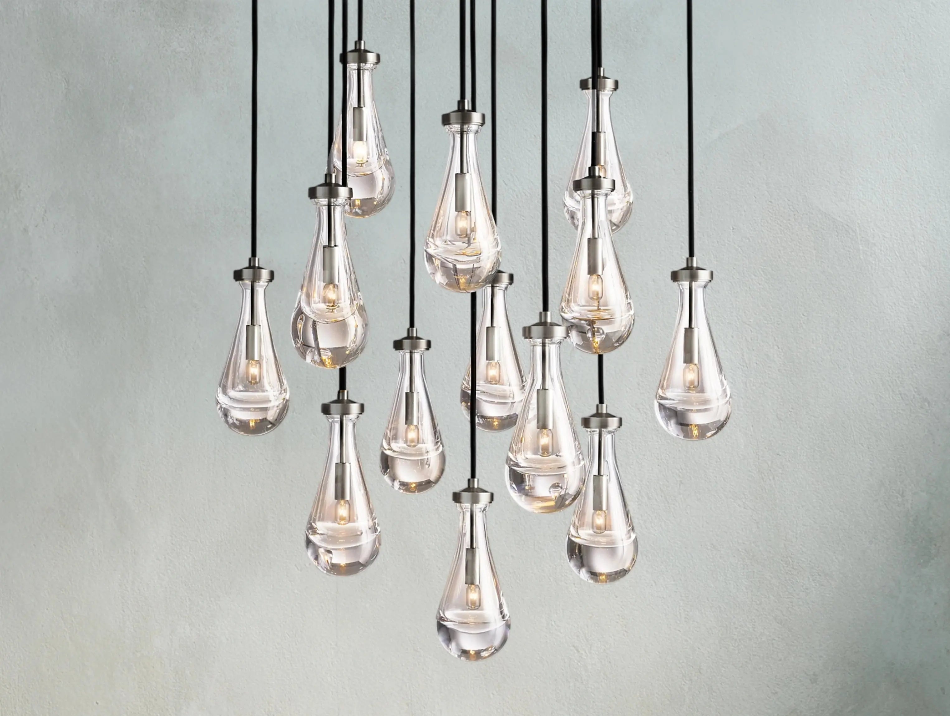 Rainfall Round Chandelier ZELNO LIGHTING