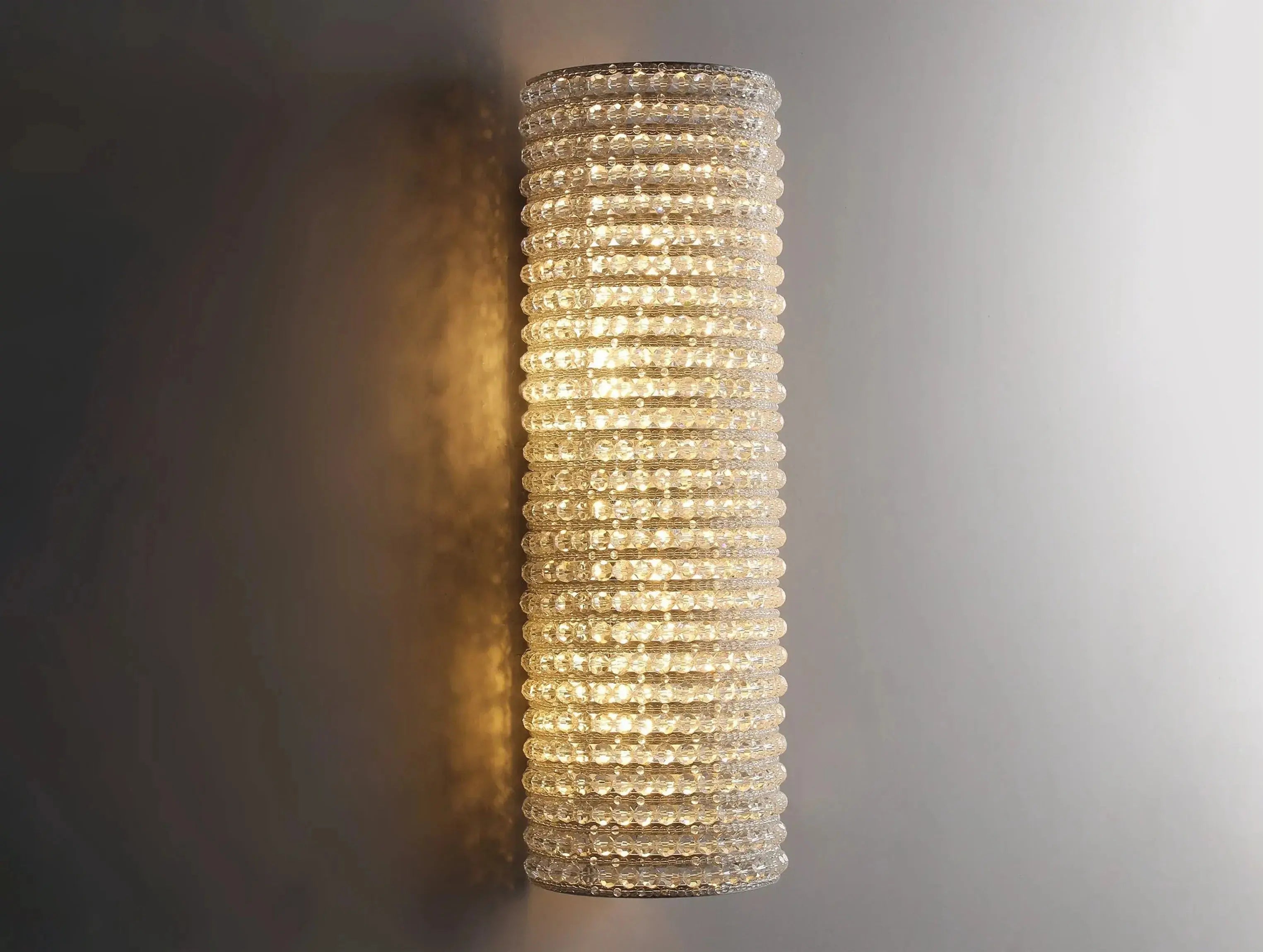 Macho Crystal Halo Clear Glass Sconce ZELNO LIGHTING