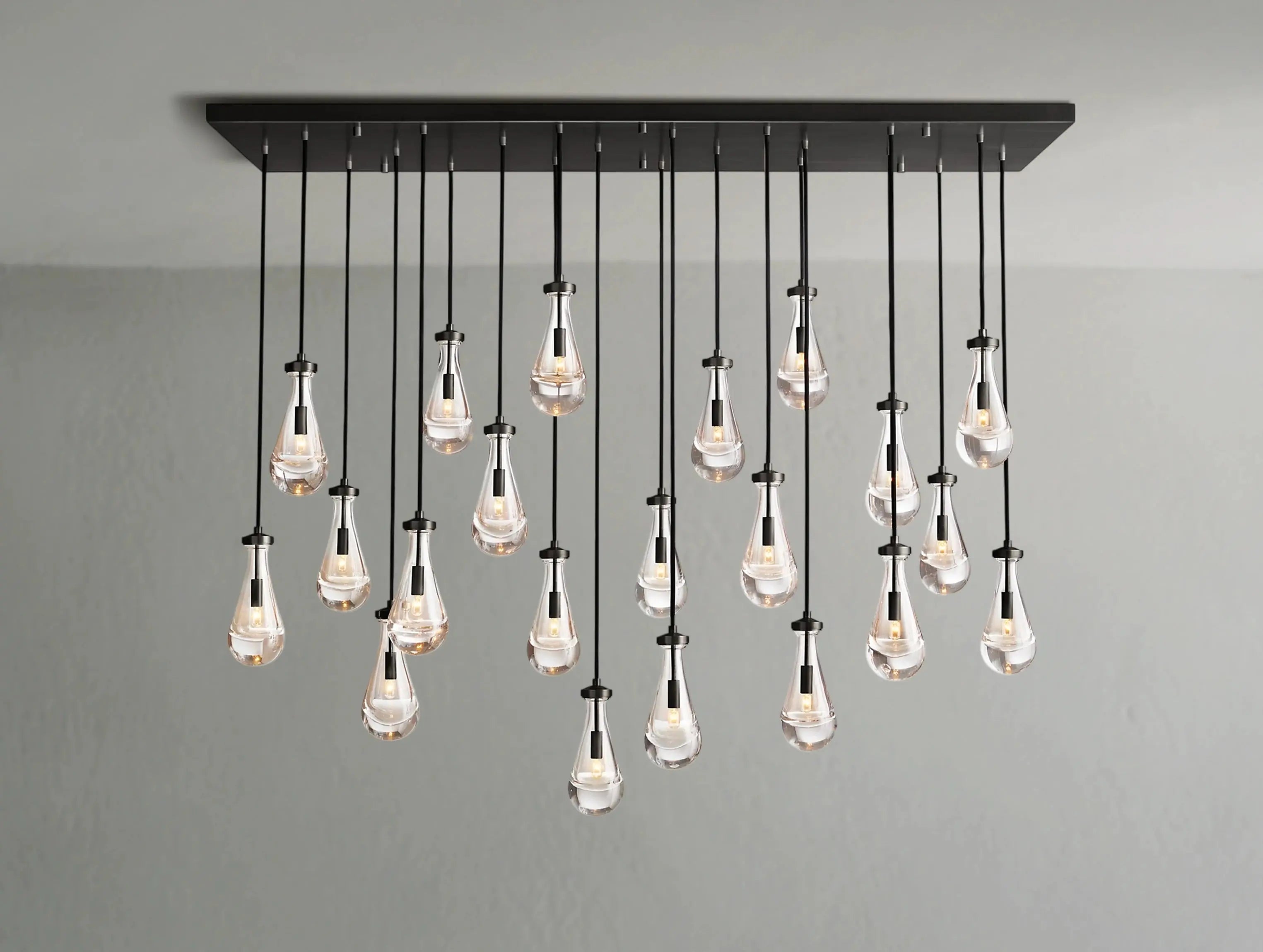 Rainfall Rectangular Chandelier ZELNO LIGHTING