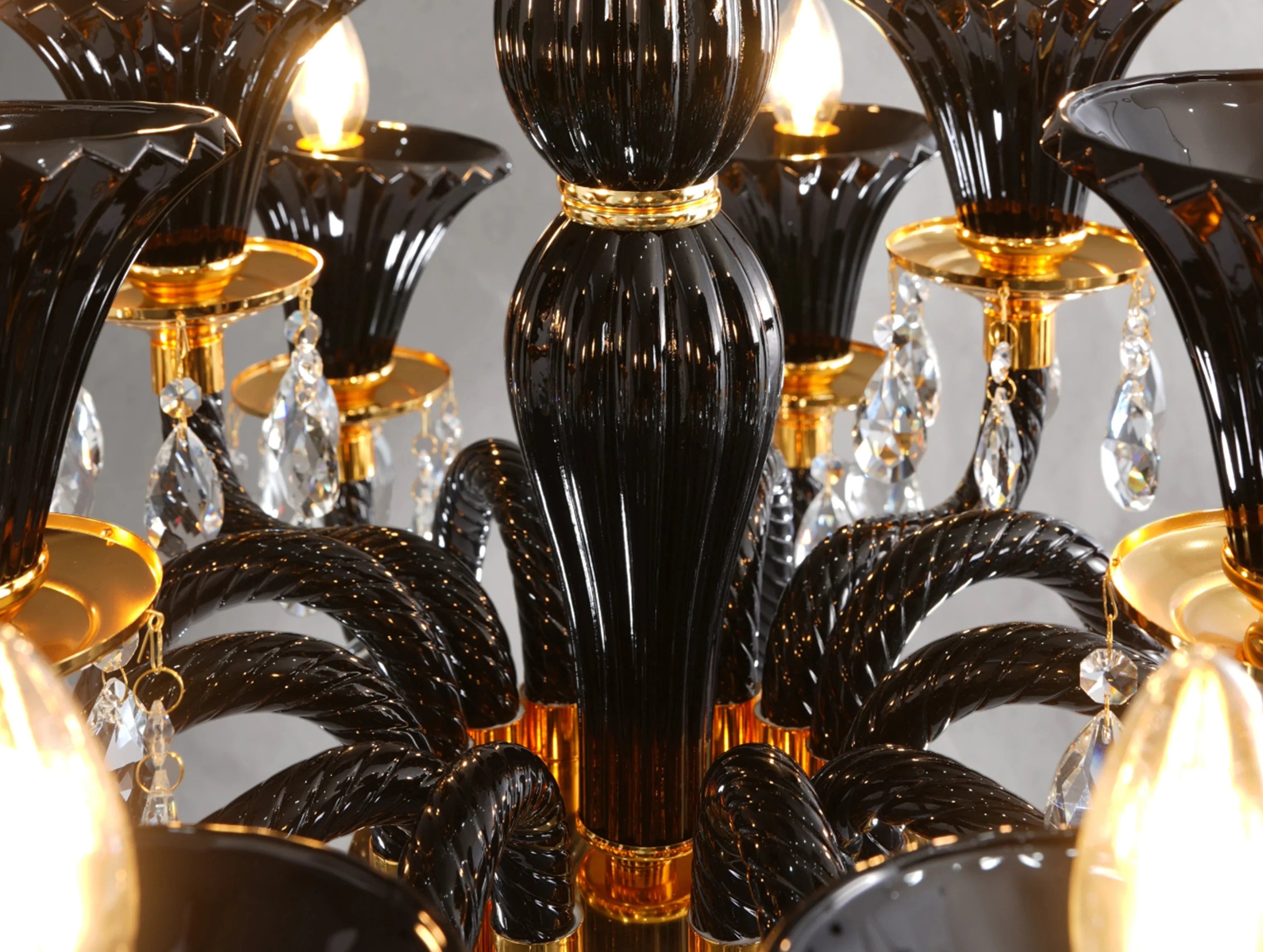 Notiasus Glass Round Chandelier ZELNO LIGHTING